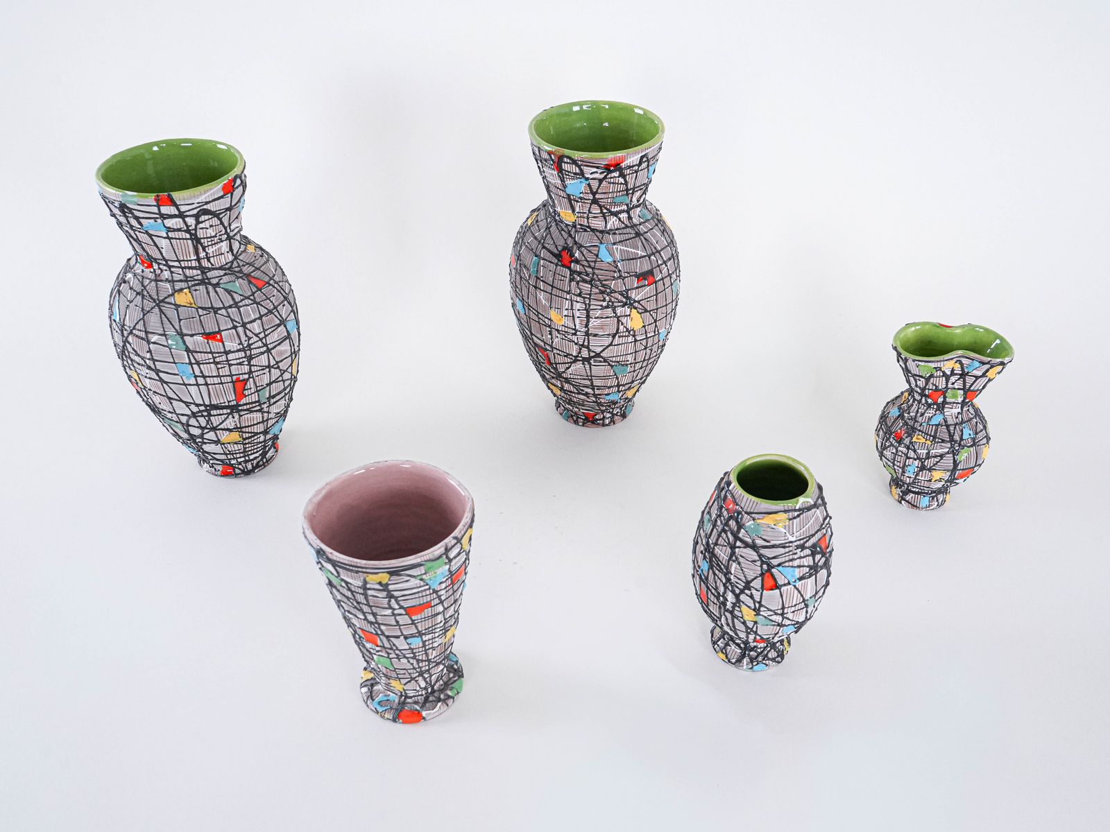 Set Keramische Vazen, Italiaans Design, Jaren 1960, Made In Italy photo 459.0