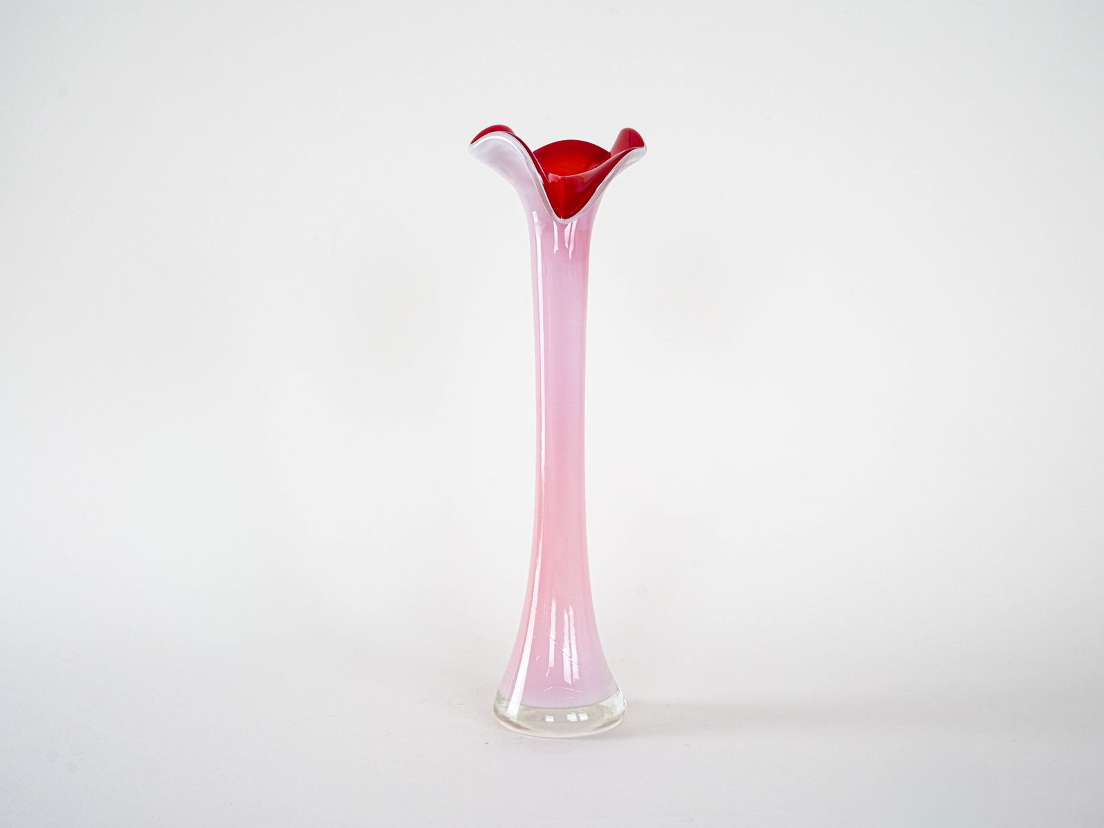 Pink Vase, Murano Glass, Italian Design, 1970s, Made In Italy photo for sale