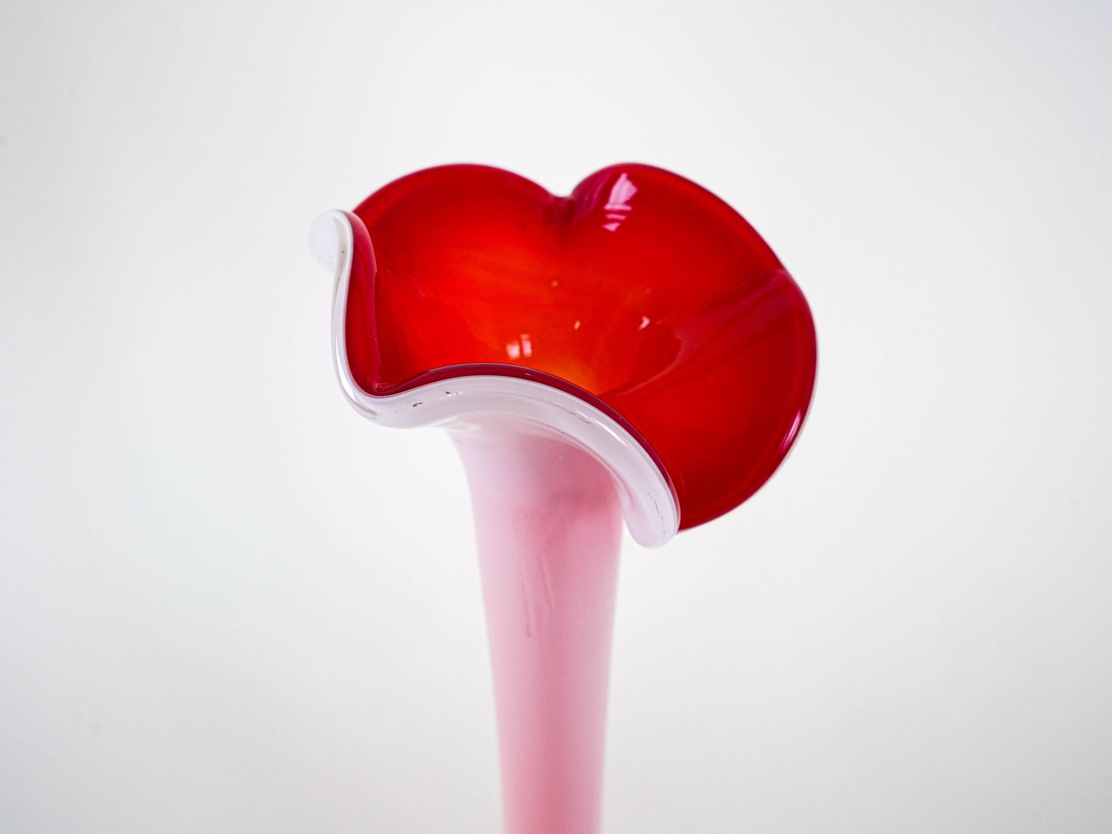 Roze Vaas, Murano Glas, Italiaans Design, Jaren 1970, Made In Italy photo vinterior