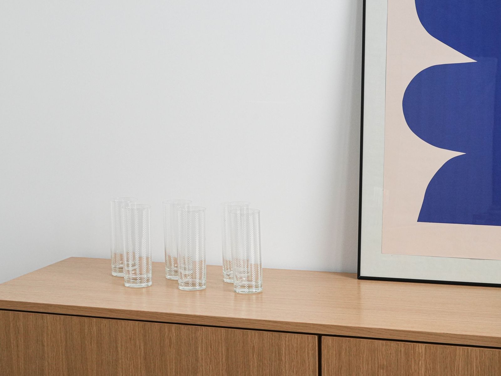 Set Of Six Glasses, Op Art, 1960s, Made In Italy photo furniture