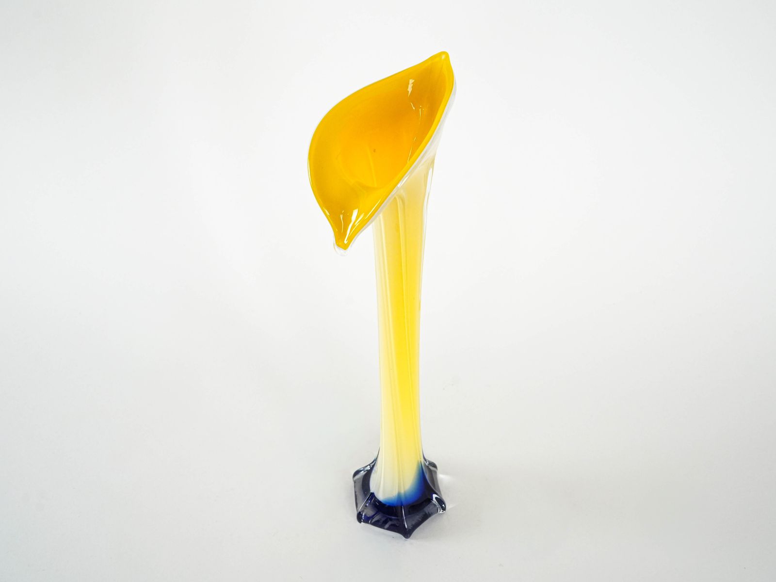 Gele Vaas, Murano Glas, Italiaans Design, Jaren 1970, Made In Italy photo 329.0
