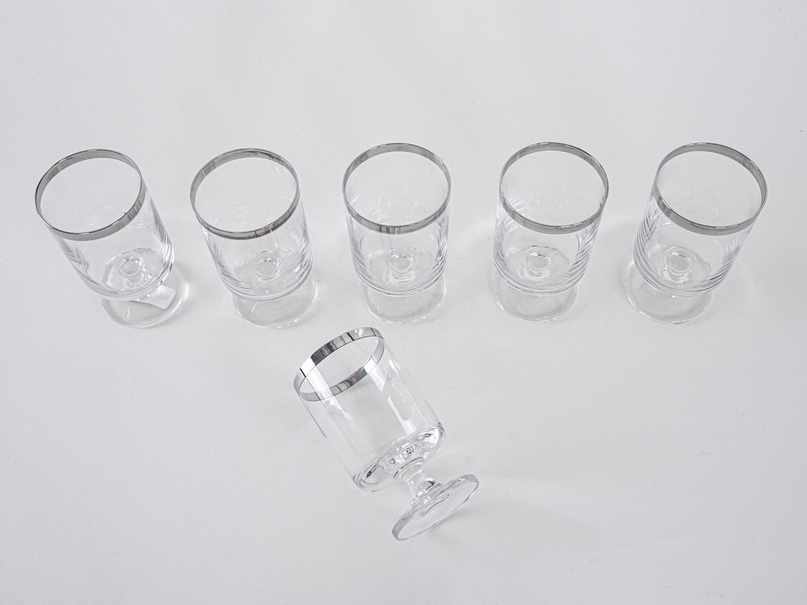 Set Of Glasses, Hollywood Regency Style, 1970s, Made In Italy photo vinterior