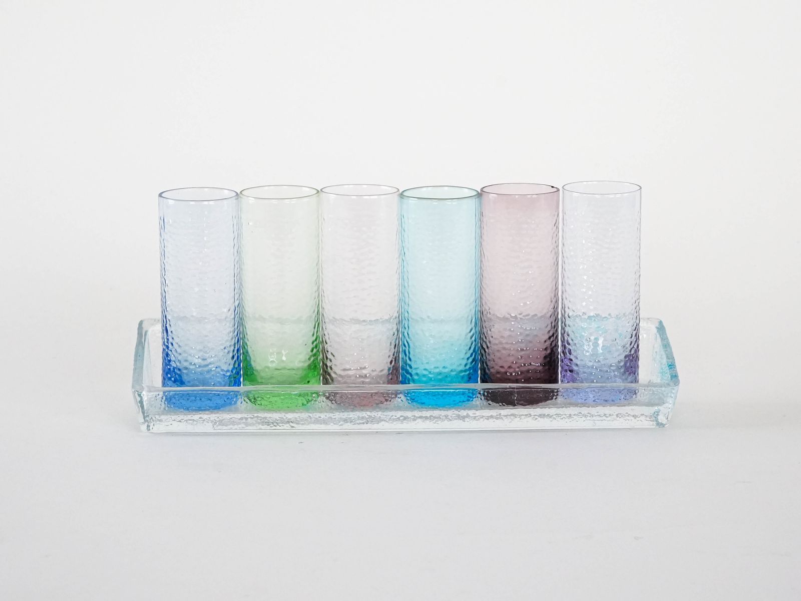 Set Of Glasses With A Tray, Italian Design, 1970s, Made In Italy photo Home Decor