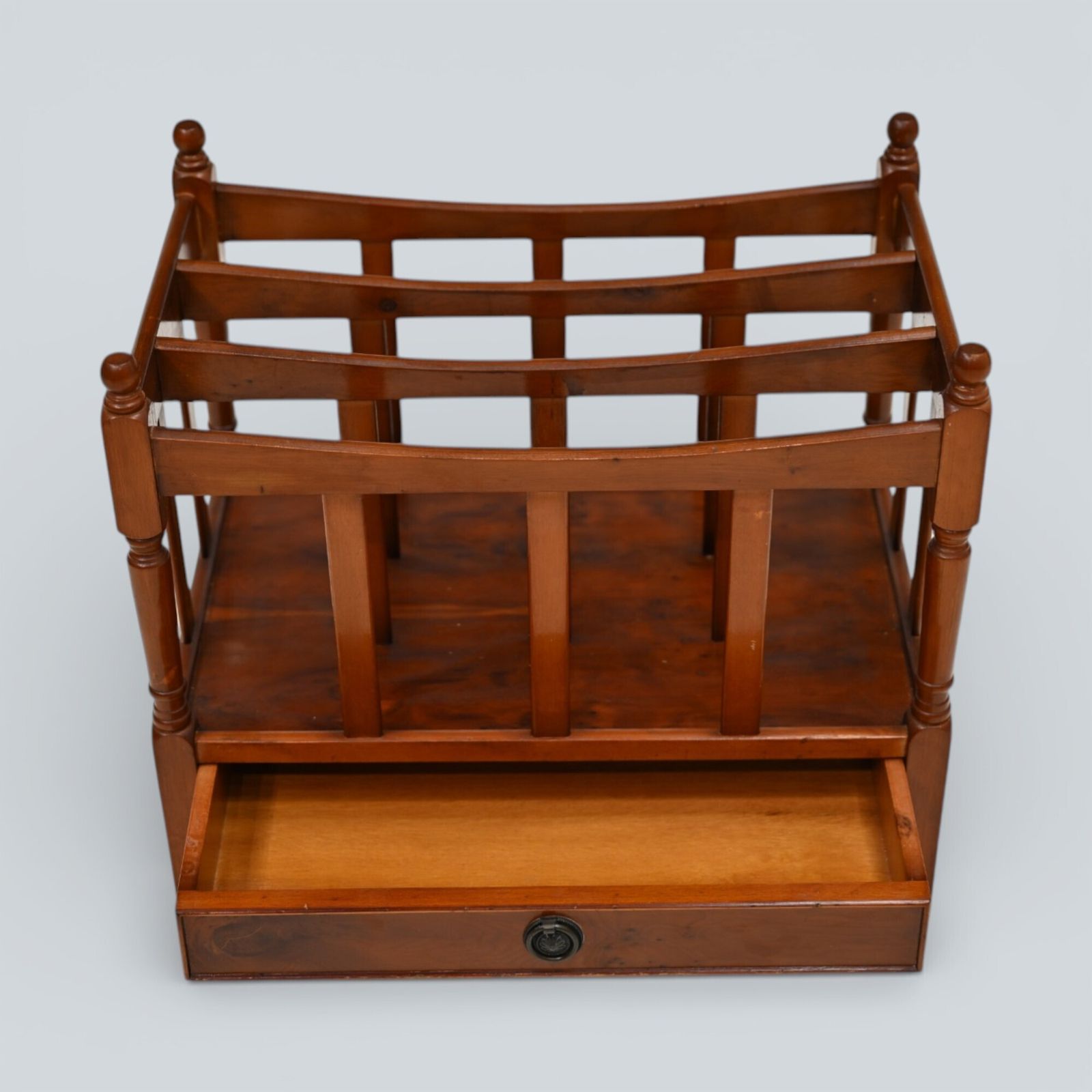 Home Decor Mahogany/Teak Canterbury Magazine Paper Rack Free Nationwide Delivery photo