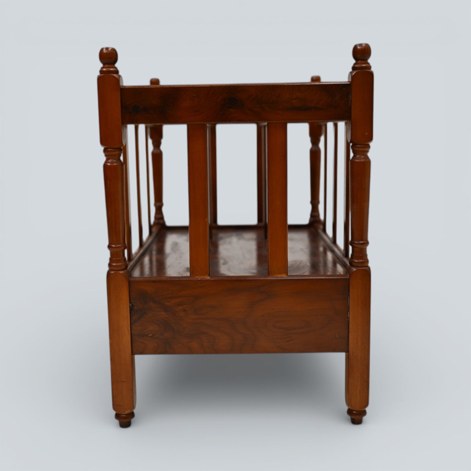 photo vinterior Mahogany/Teak Canterbury Magazine Paper Rack Free Nationwide Delivery