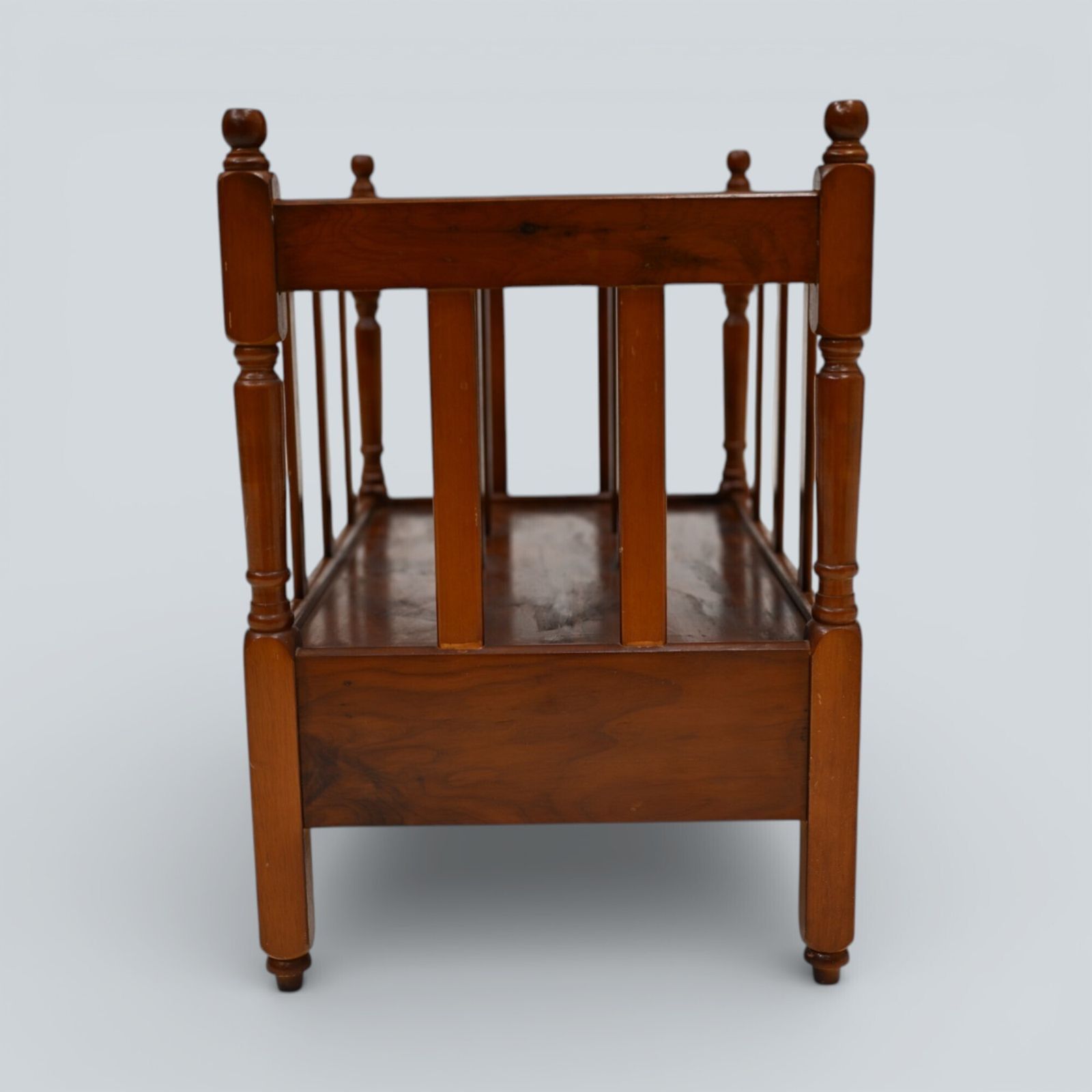 photo vintage Mahogany/Teak Canterbury Magazine Paper Rack Free Nationwide Delivery