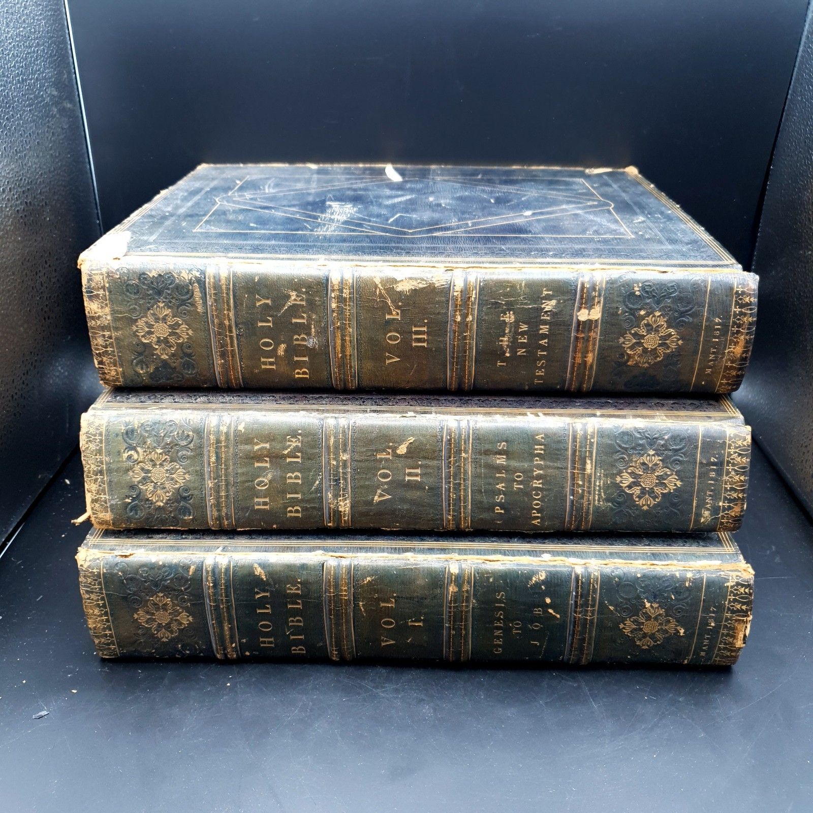 1817 D’oyly & Mant Holy Bible 1st Ed 3 Vol Set Quarto Oxford Clarendon Press