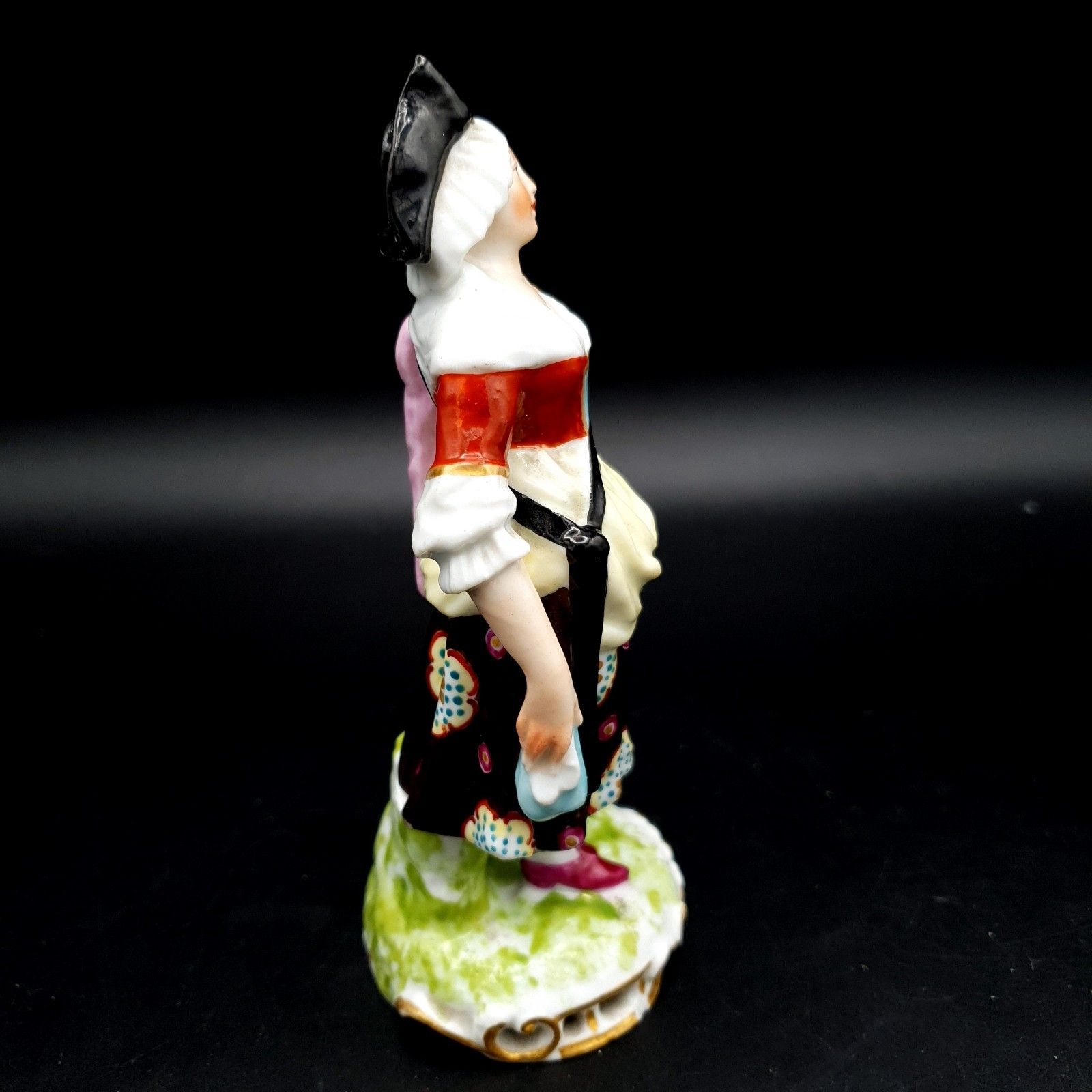 Antique Samson Paris Chelsea Style Porcelain Figure Gold Anchor Mark C.1870 photo for sale