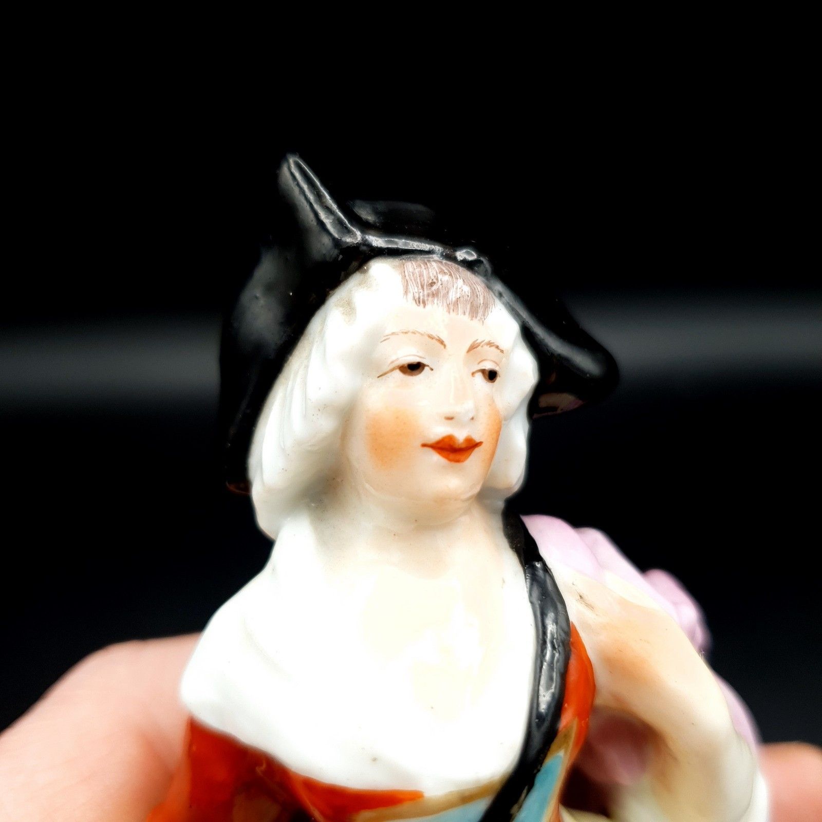 photo for sale Antique Samson Paris Chelsea Style Porcelain Figure Gold Anchor Mark C.1870