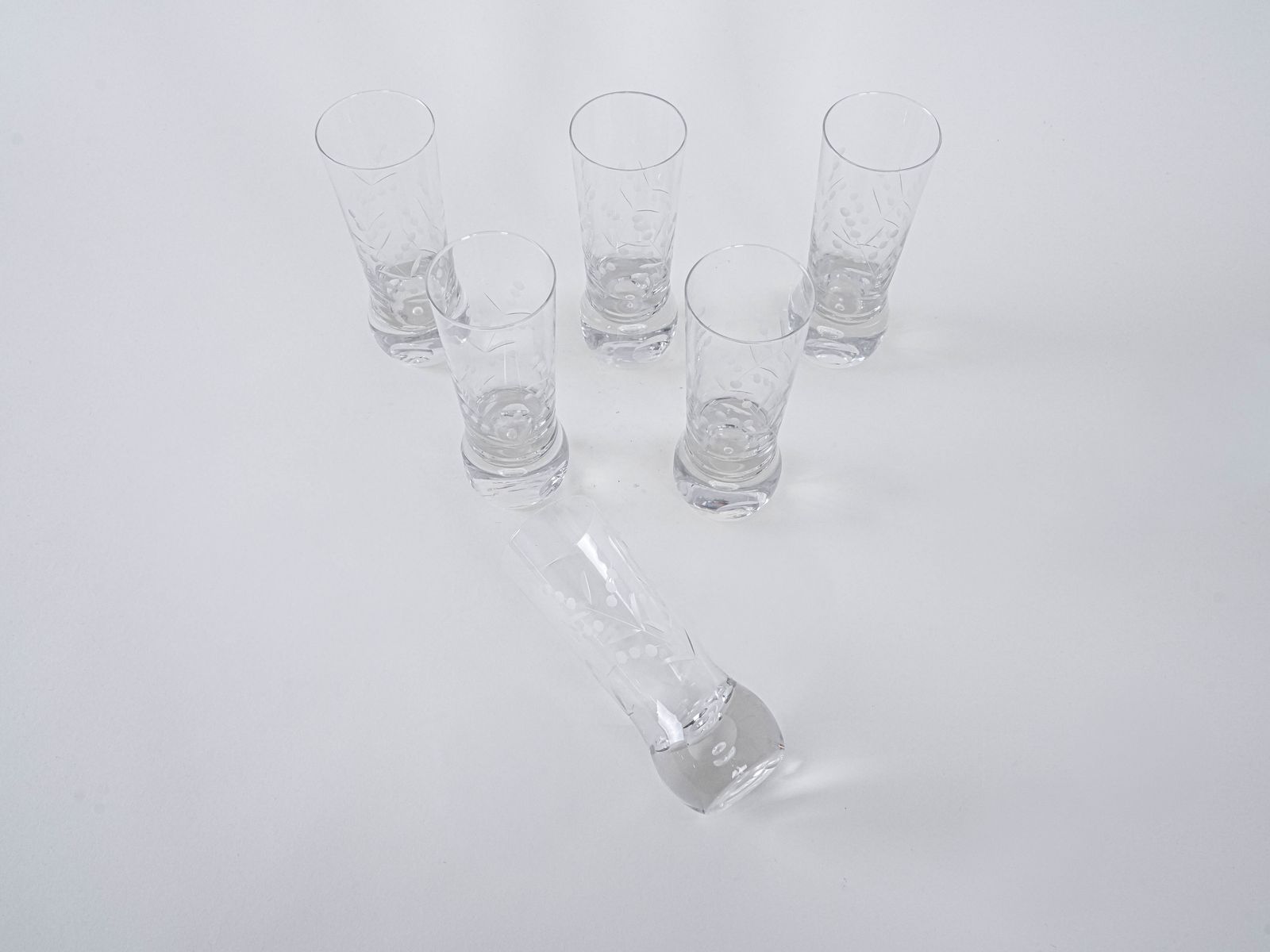 Set Of Six Glasses, Italian Design, 1970s, Made In Ital photo Home Decor