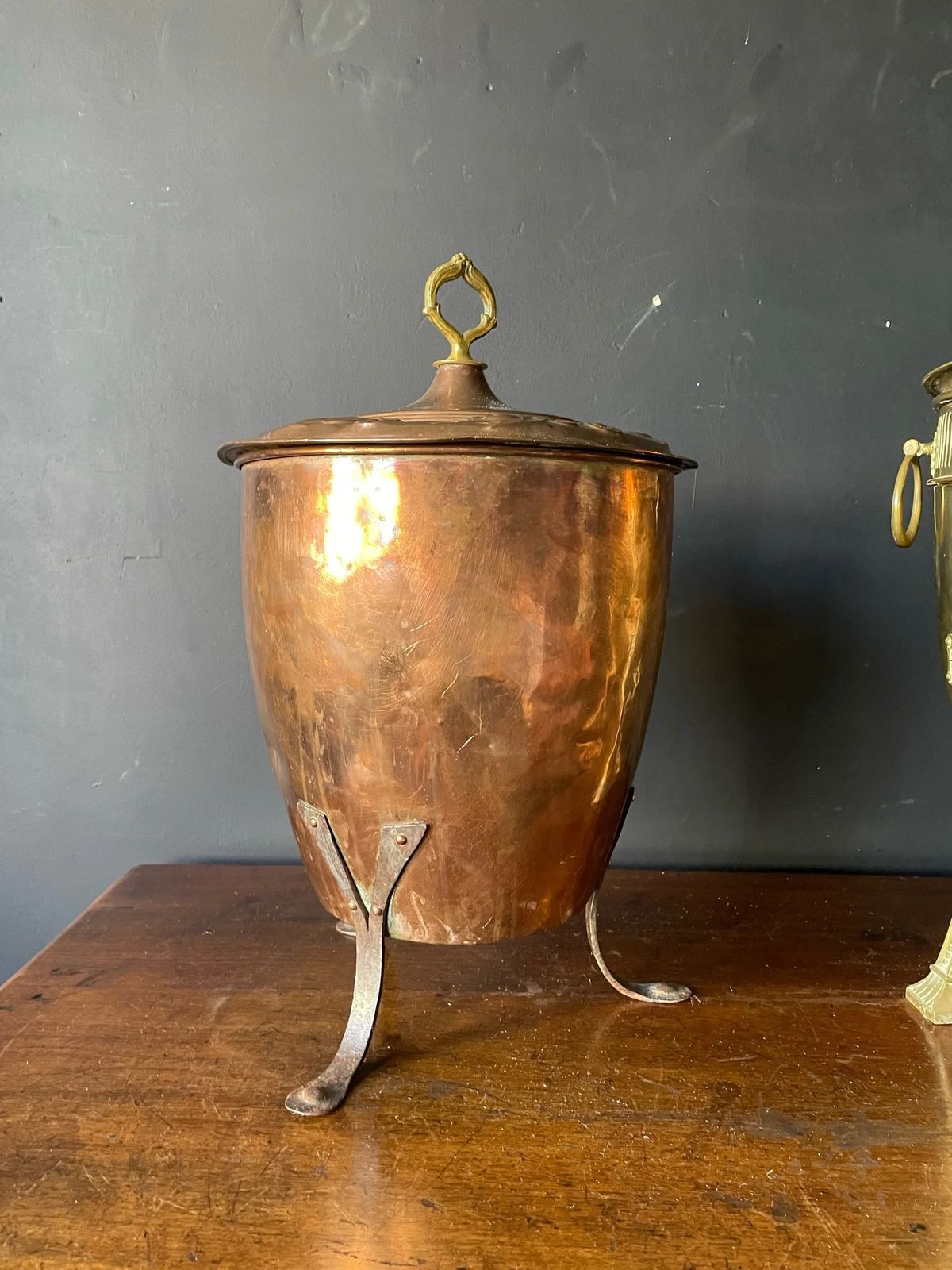 Copper Coal Bucket., 1900s, Antique