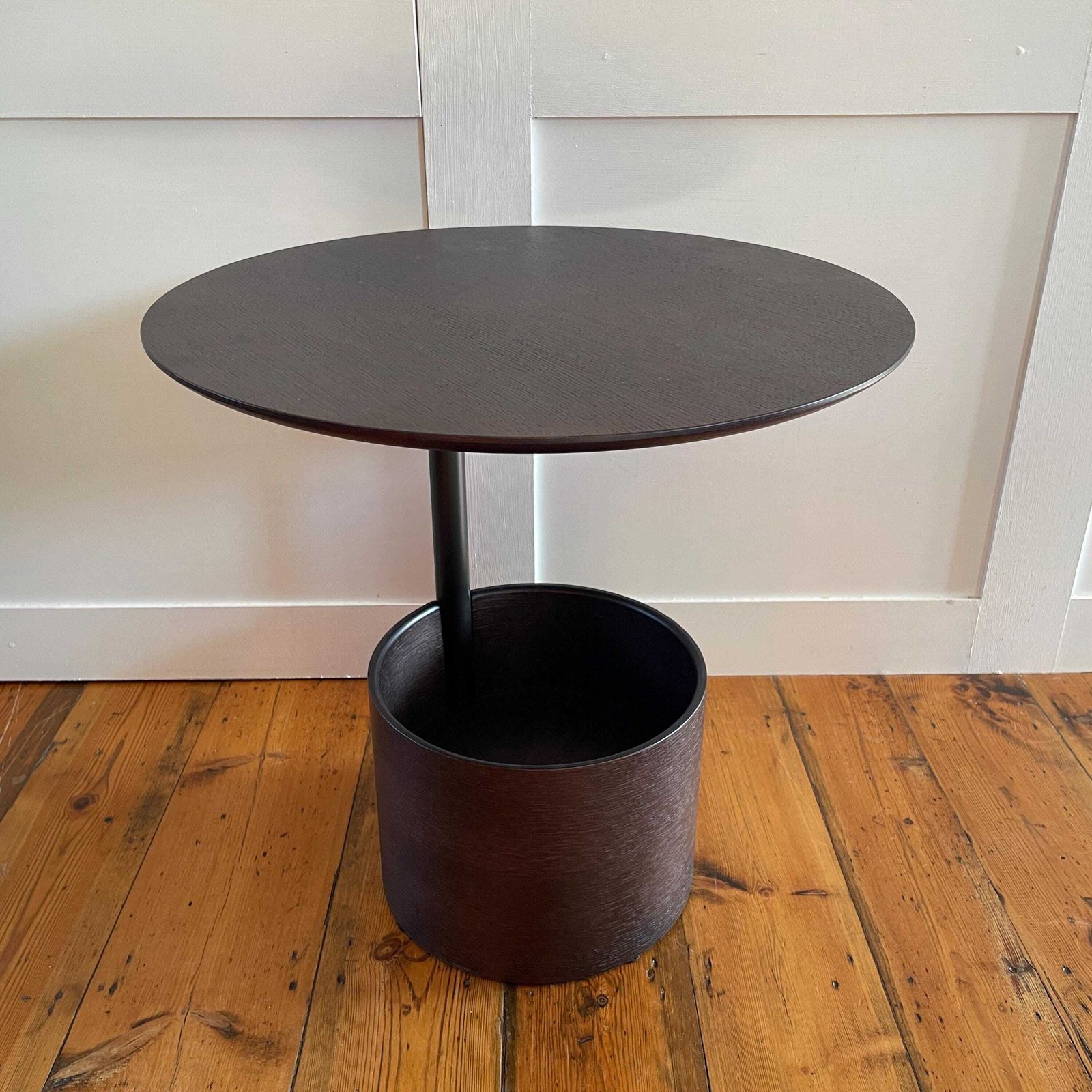 Maze Parasol Coffee Table Small Dark Oak Round Top Modern Contemporary Scandinavian Style Antrei Hartikainen