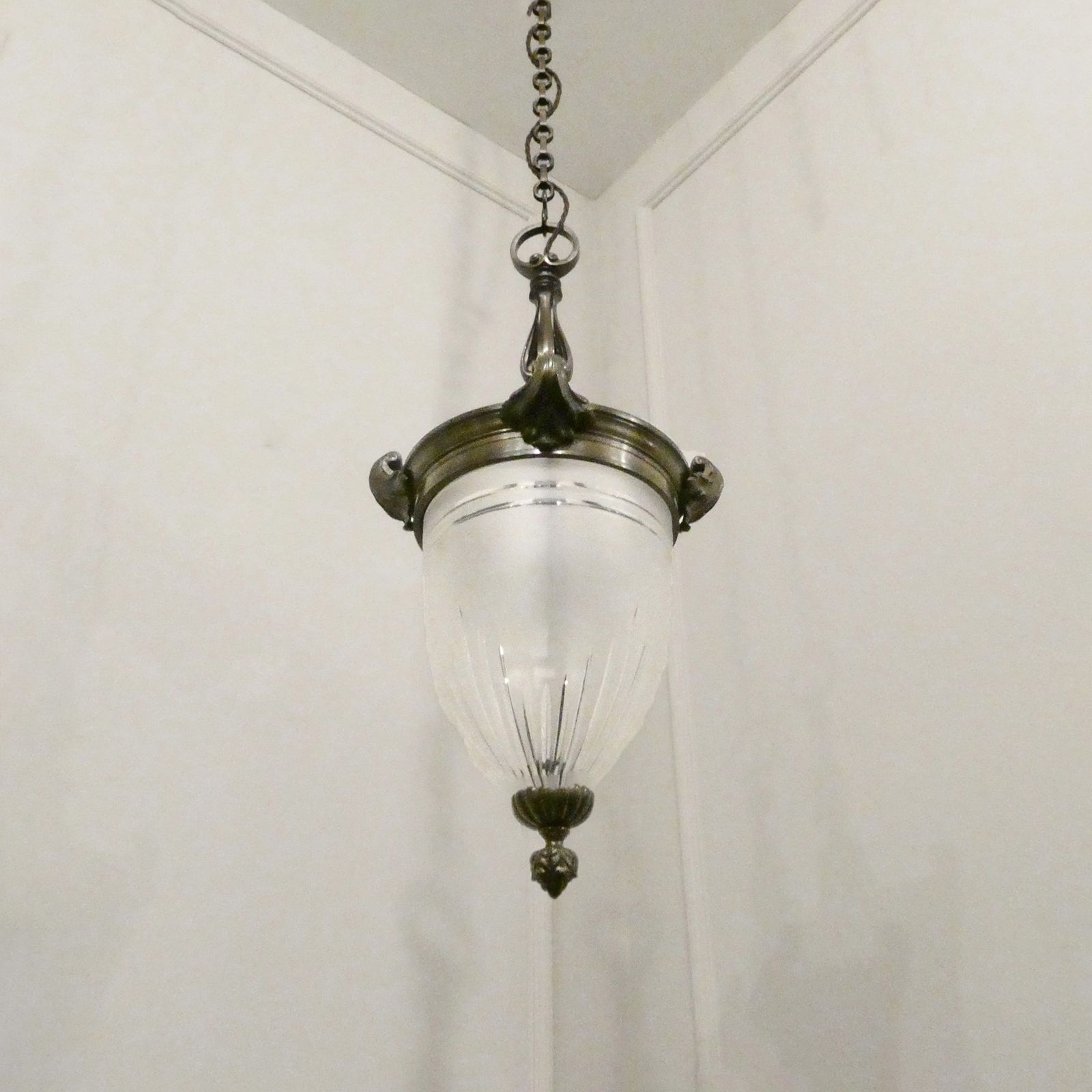 Lighting Pair Of Art Nouveau Bronze Pendant Lanterns Attributed To F&C Osler photo