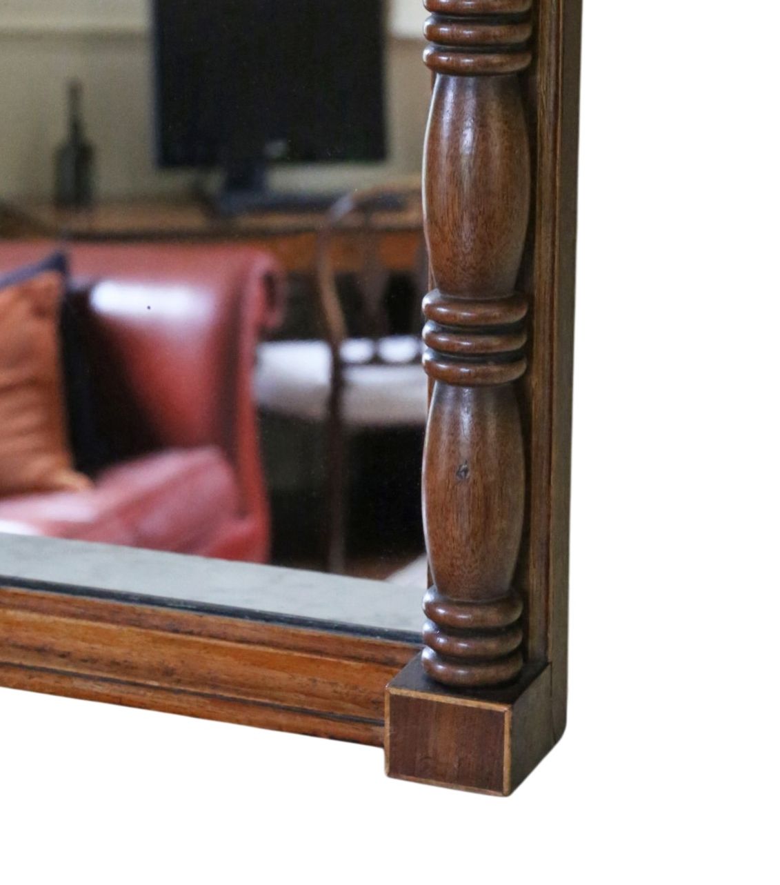 Antique 19th Century Mahogany Framed Pier Overmantle Wall Mirror – Fine Quality photo vinterior