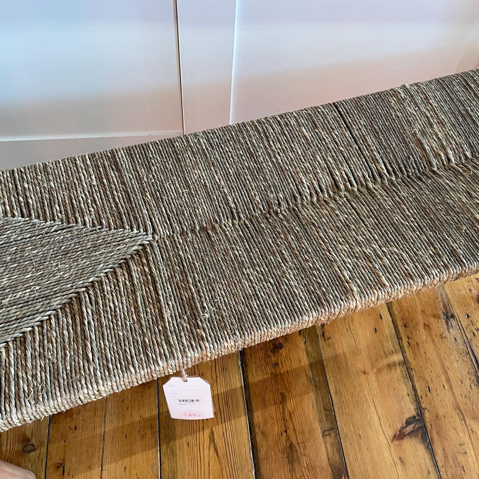 350.0 Graham & Green Wooden Sideboard Wrenley Console Scandi Woven Shelf Acacia Wood Entryway Bench Hall Table Handmade Woven Shelf photo