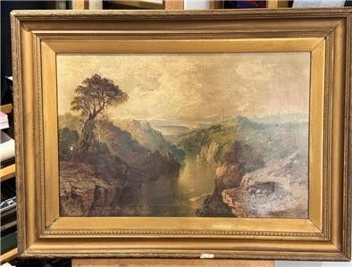 James Isaiah Lewis 1861 1934 Oil On Large Size Canvas Wyndcliffe On Wye River