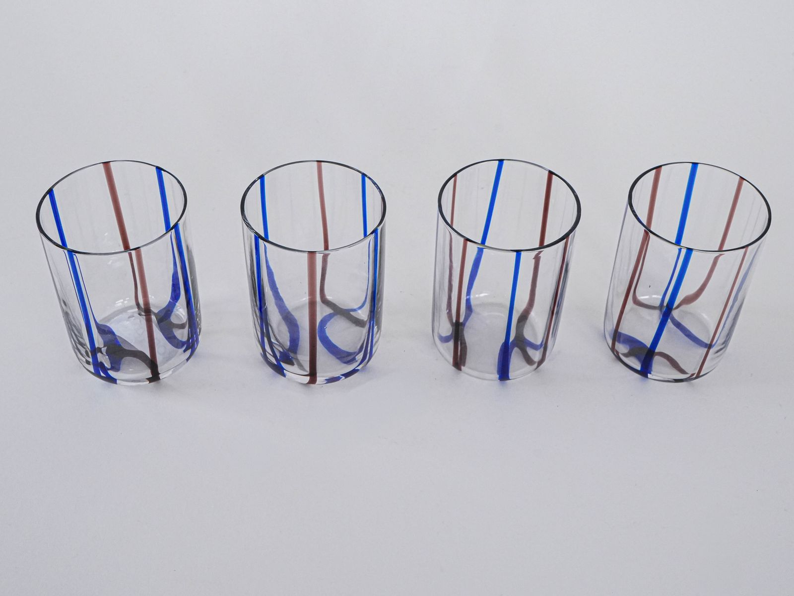 Set Of Four Glasses, Italian Design, 1970s, Made In Italy photo 299.0
