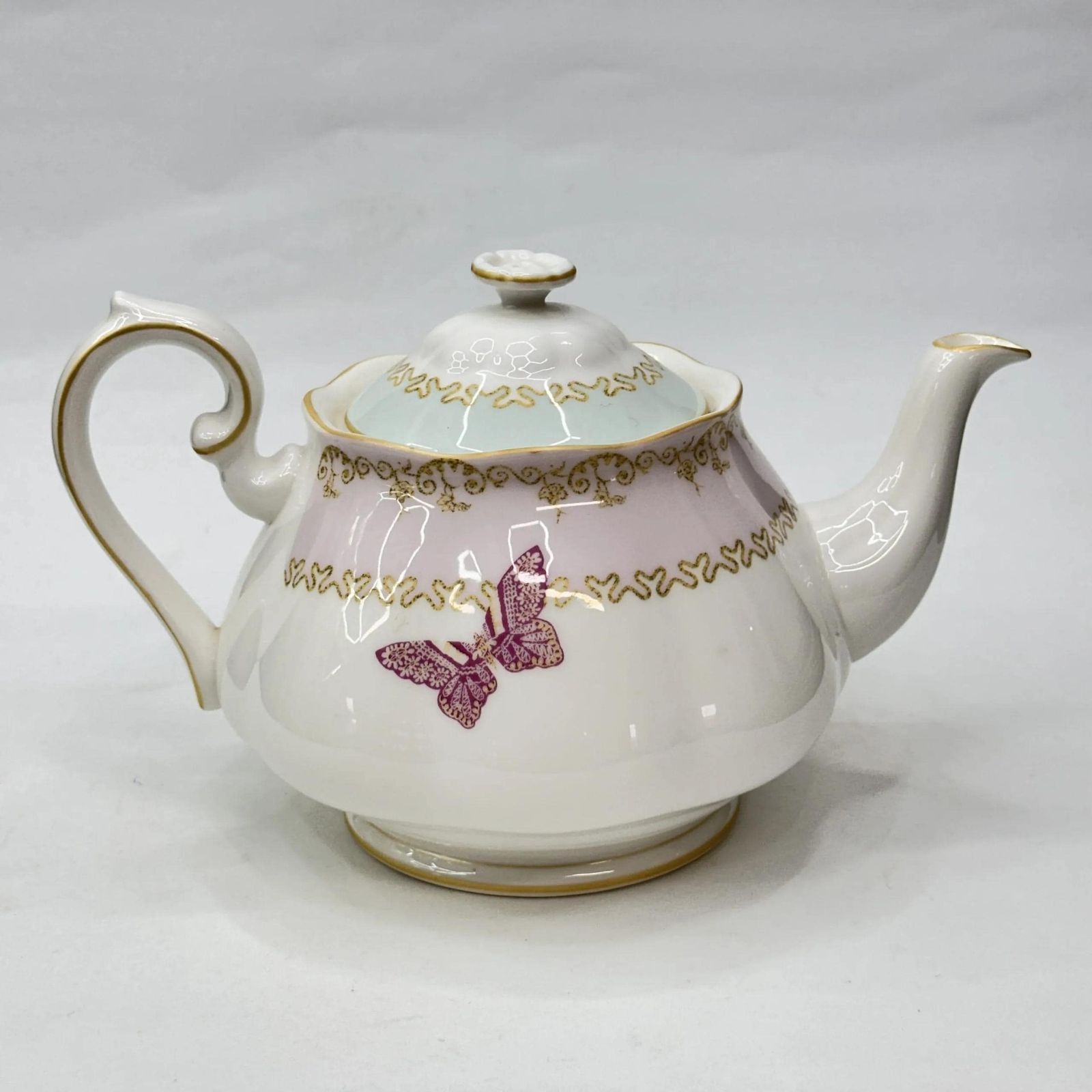 Rare Royal Albert Zandra Rhodes Teapot My Favourite Things Butterfly Pink 2005