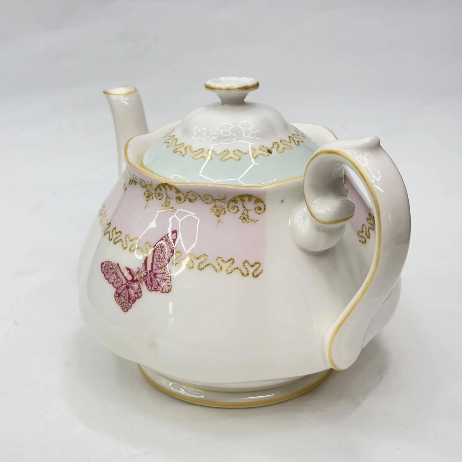 Rare Royal Albert Zandra Rhodes Teapot My Favourite Things Butterfly Pink 2005 photo for sale