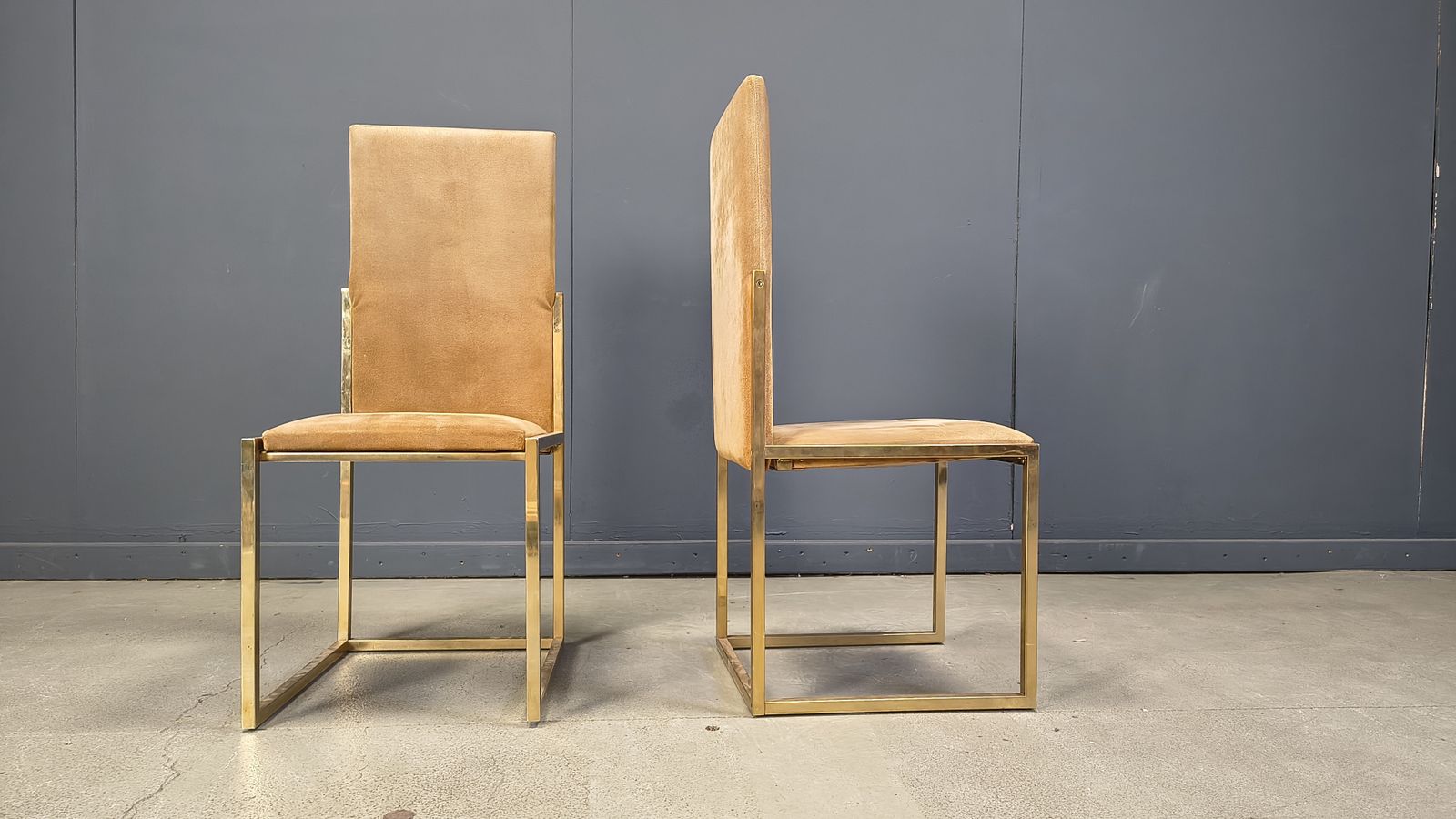 Brass Dining Chairs By Belgochrom, 1970s   Set Of 6 photo Furniture
