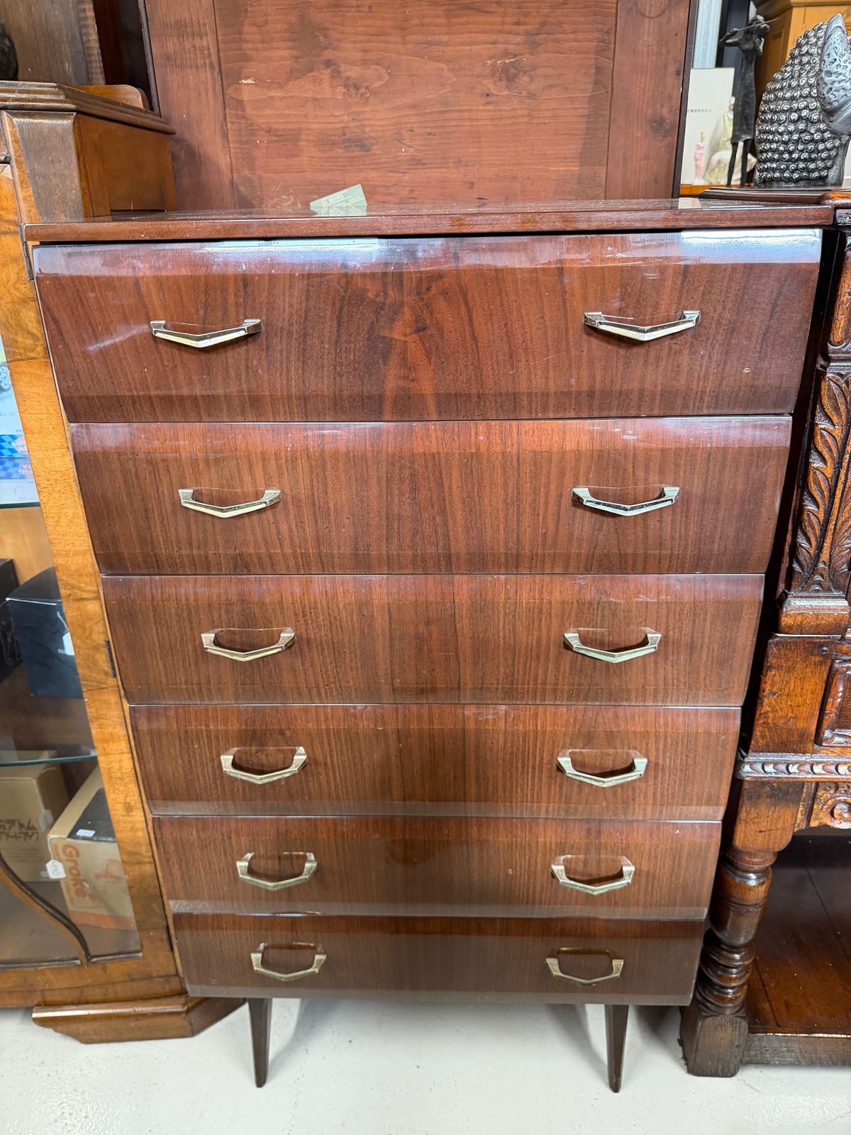 Retro Bedroom Chest Of 6, 1950s