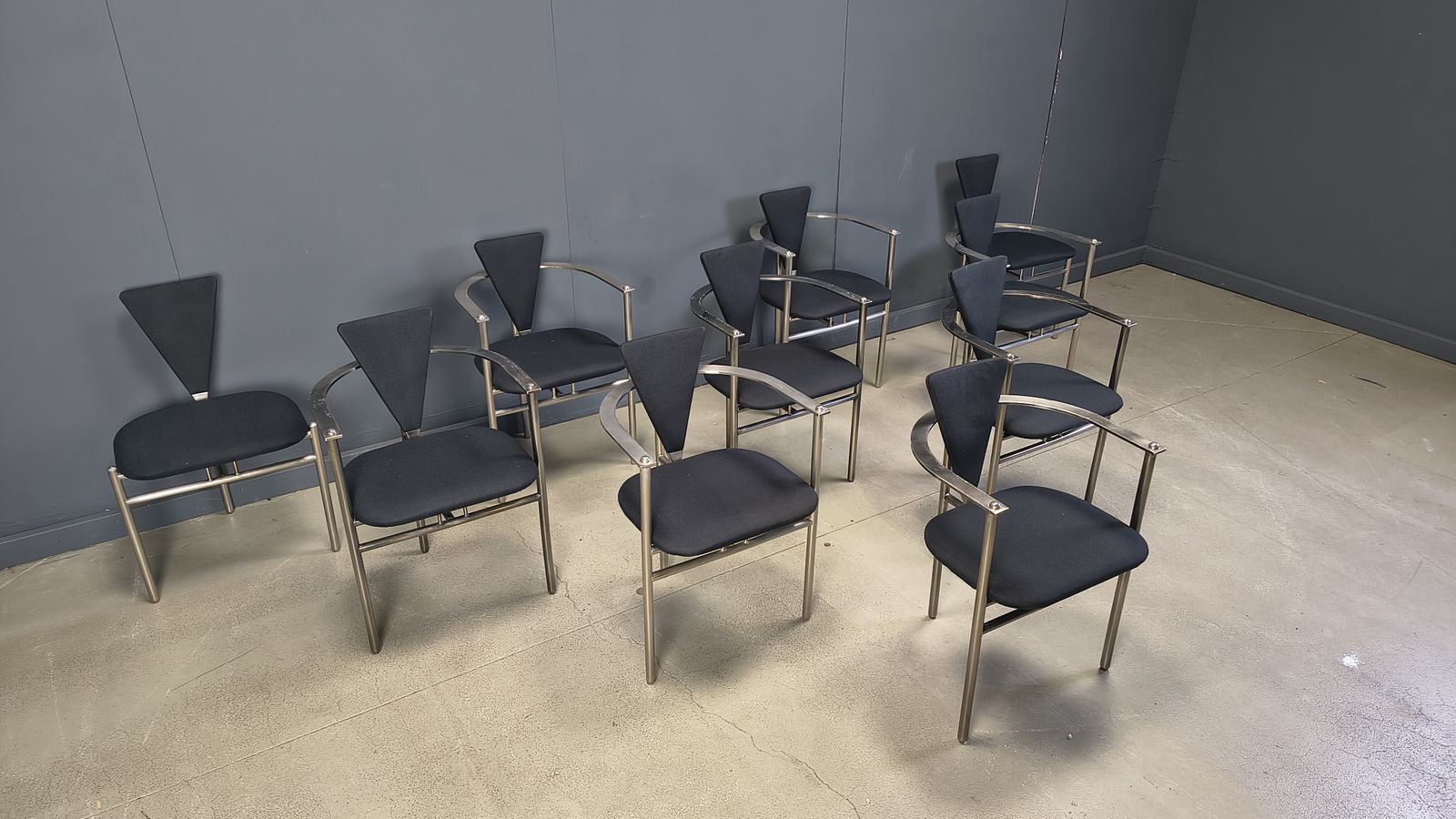 Post Modern Dining Chairs By Belgo Chrom, Set Of 10   1980s photo vinterior
