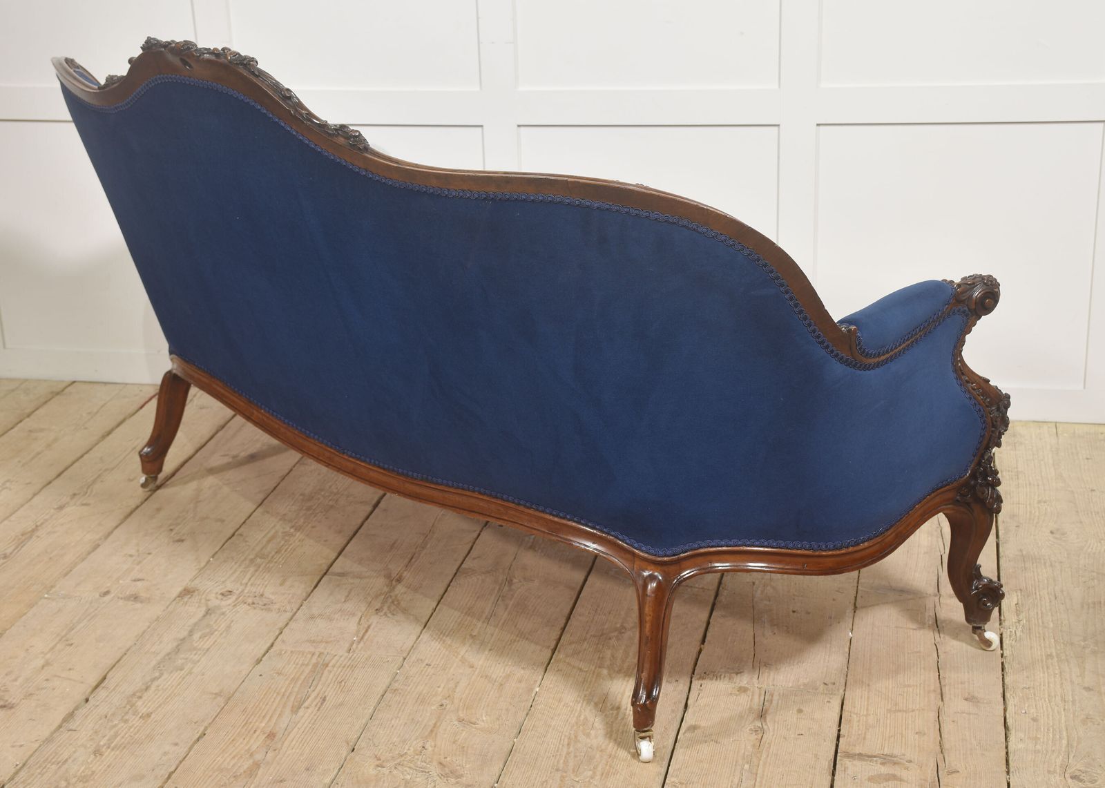 19th Century Carved Walnut Settee photo for sale
