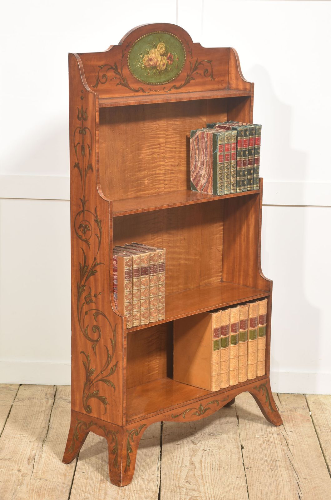 photo furniture Satinwood Aesthetic Movement Open Bookcase