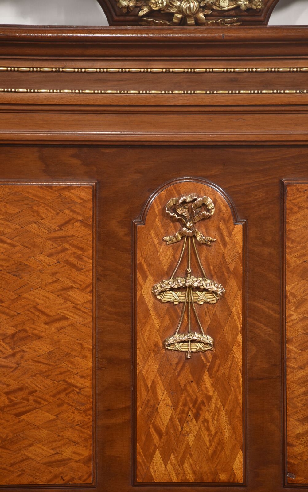 photo for sale Fine Louis XVI Style Mahogany And Parquetry Double Bed