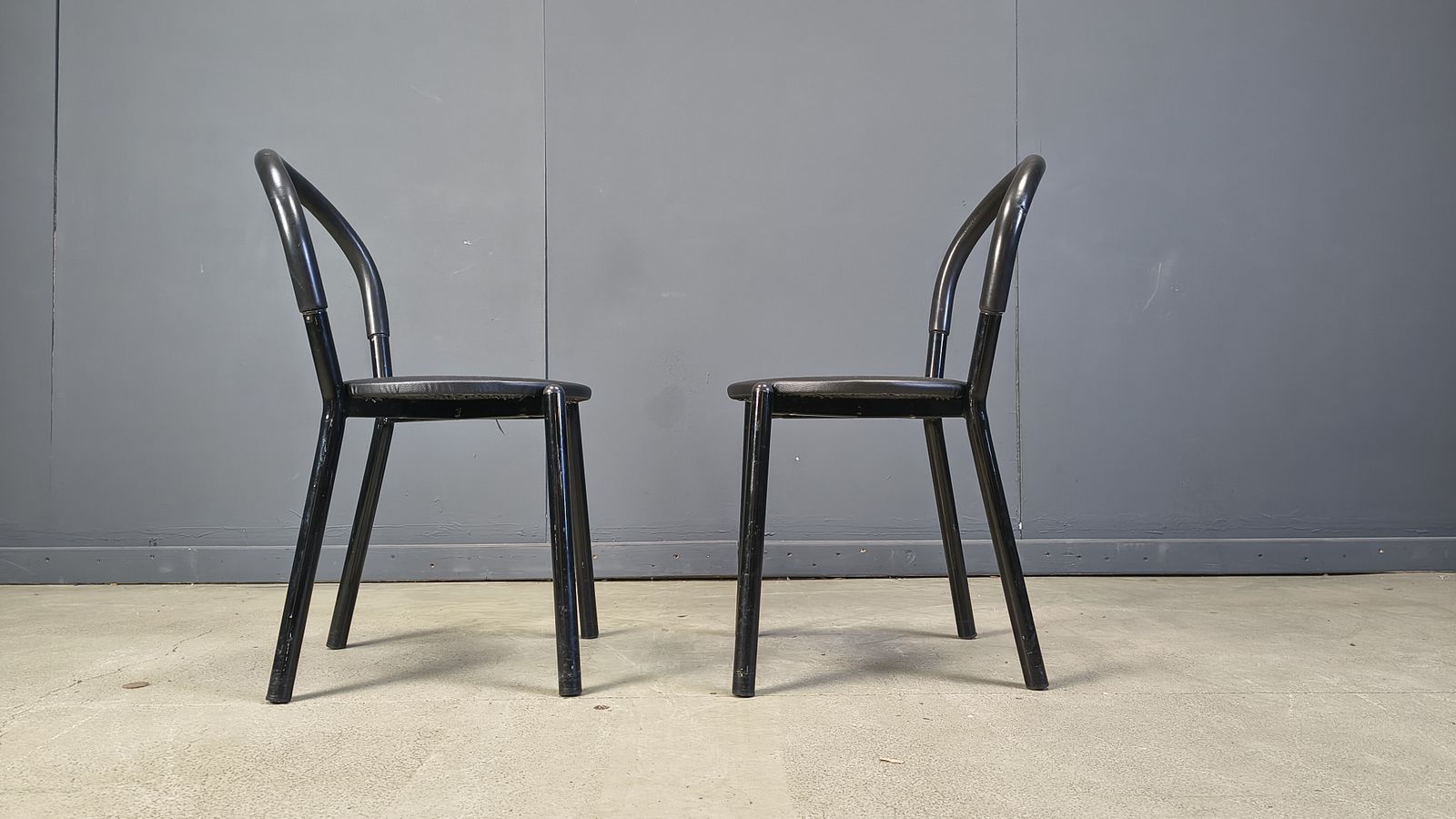 Postmodern Italian Dining Chairs Set Of 4   1980s photo for sale