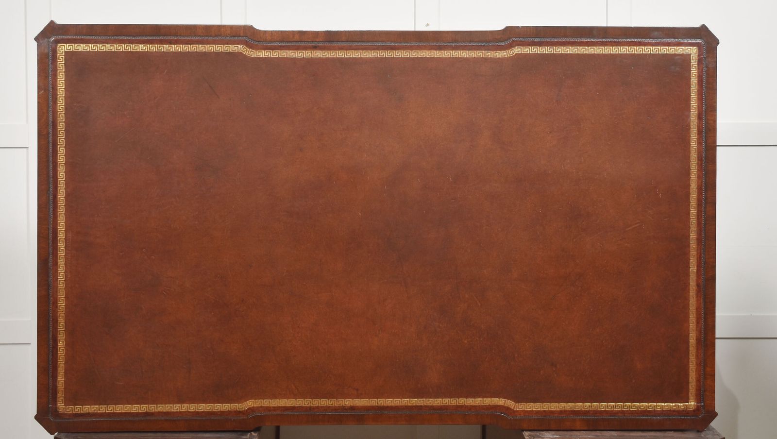 Mahogany Partner’s Pedestal Desk With Tooled Leather Top photo Furniture