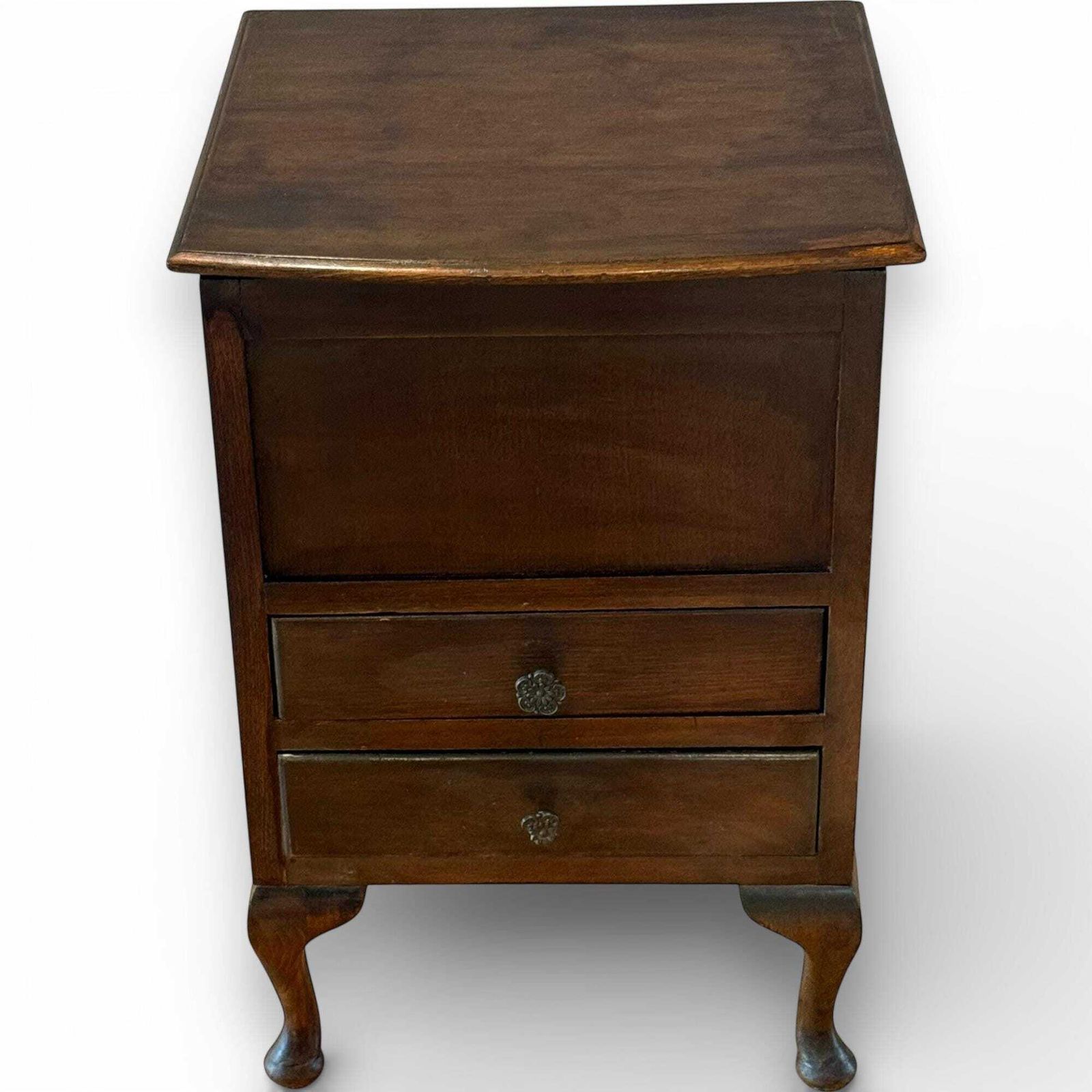 Vintage Mahogany Sewing Cabinet Georgian Style Work Table Storage Box Early 20th Century photo furniture
