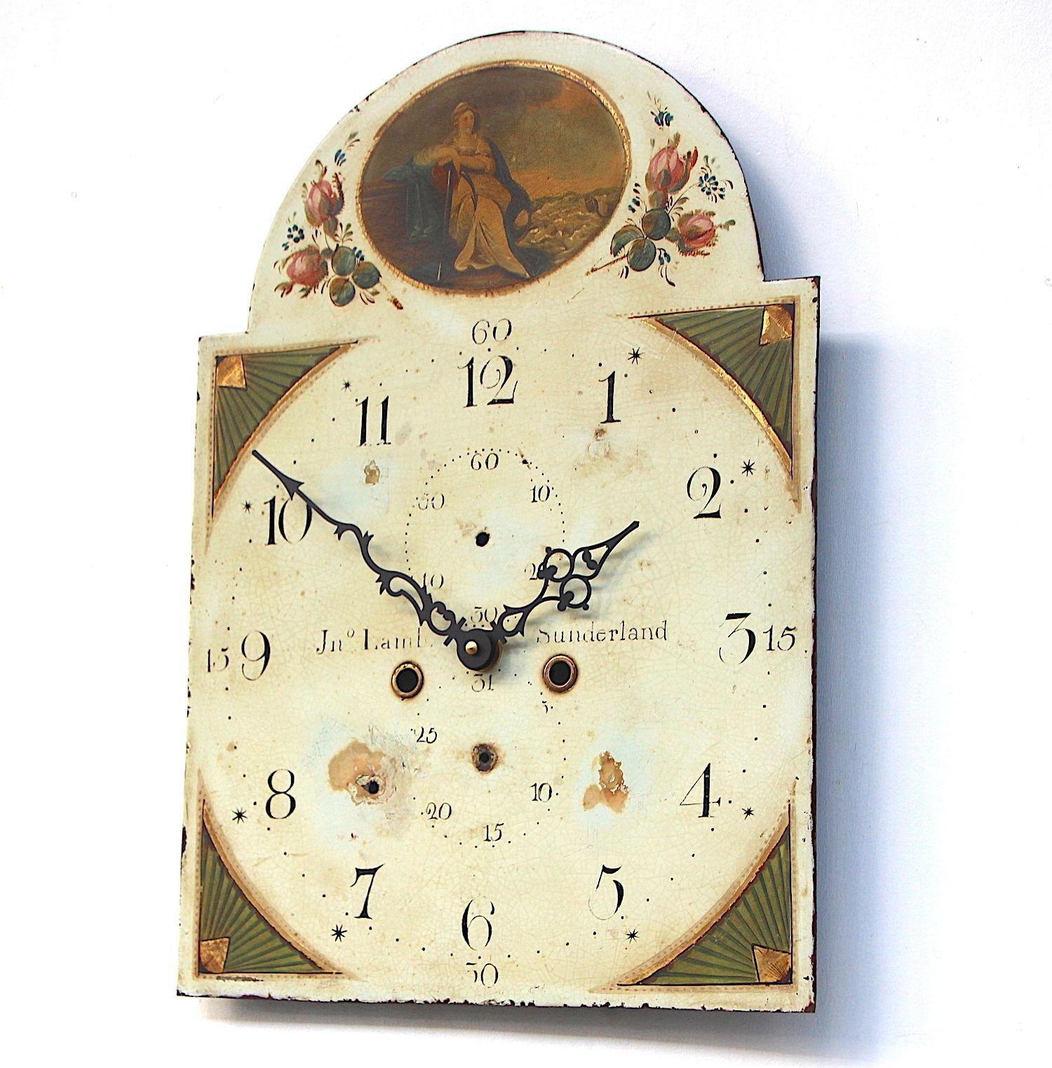 Original 18th Century Iron Grandfather/Longcase Clock Dial. Fully Guaranteed. London Timepiece photo furniture