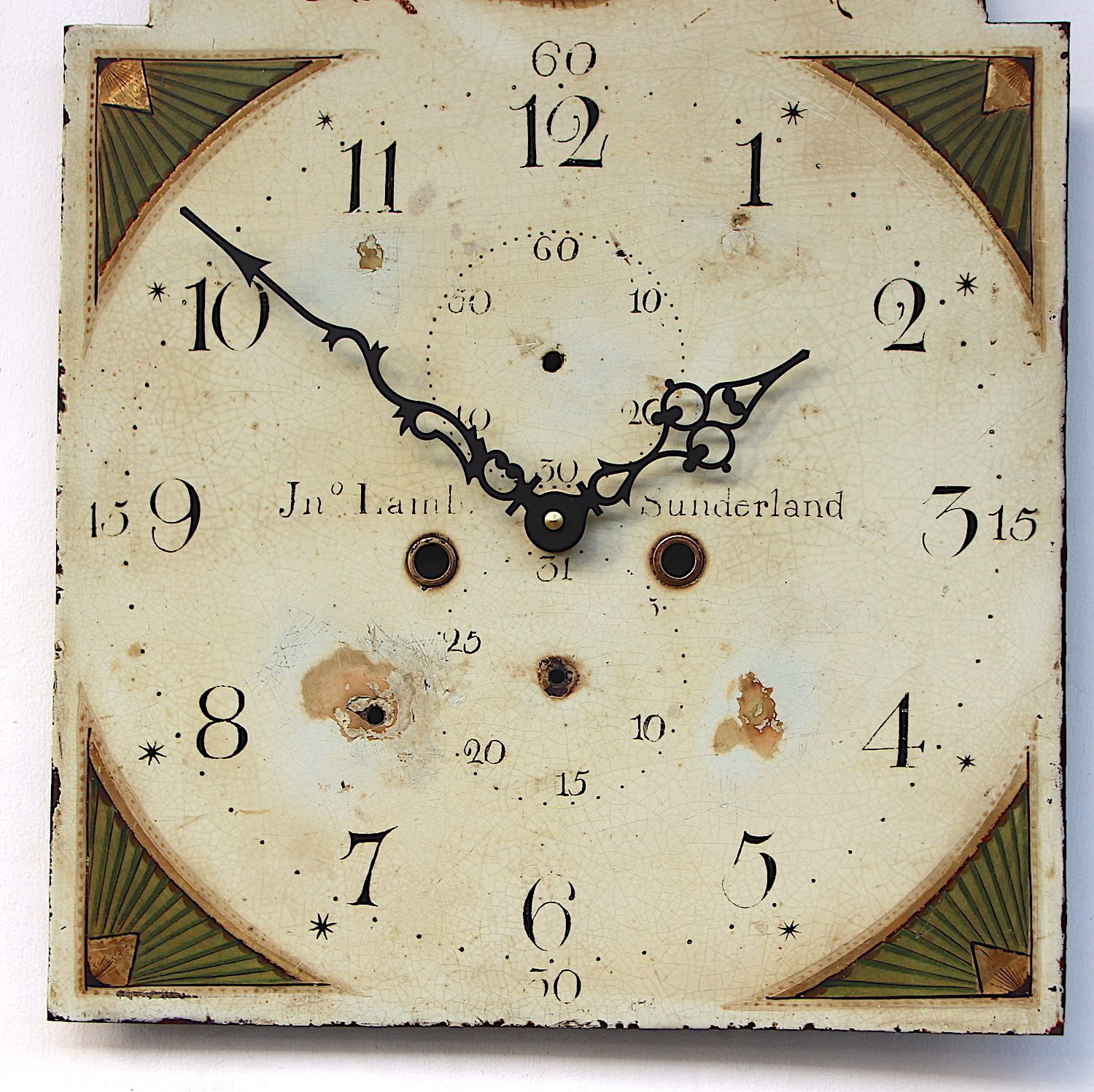 Original 18th Century Iron Grandfather/Longcase Clock Dial. Fully Guaranteed. London Timepiece photo 155.0