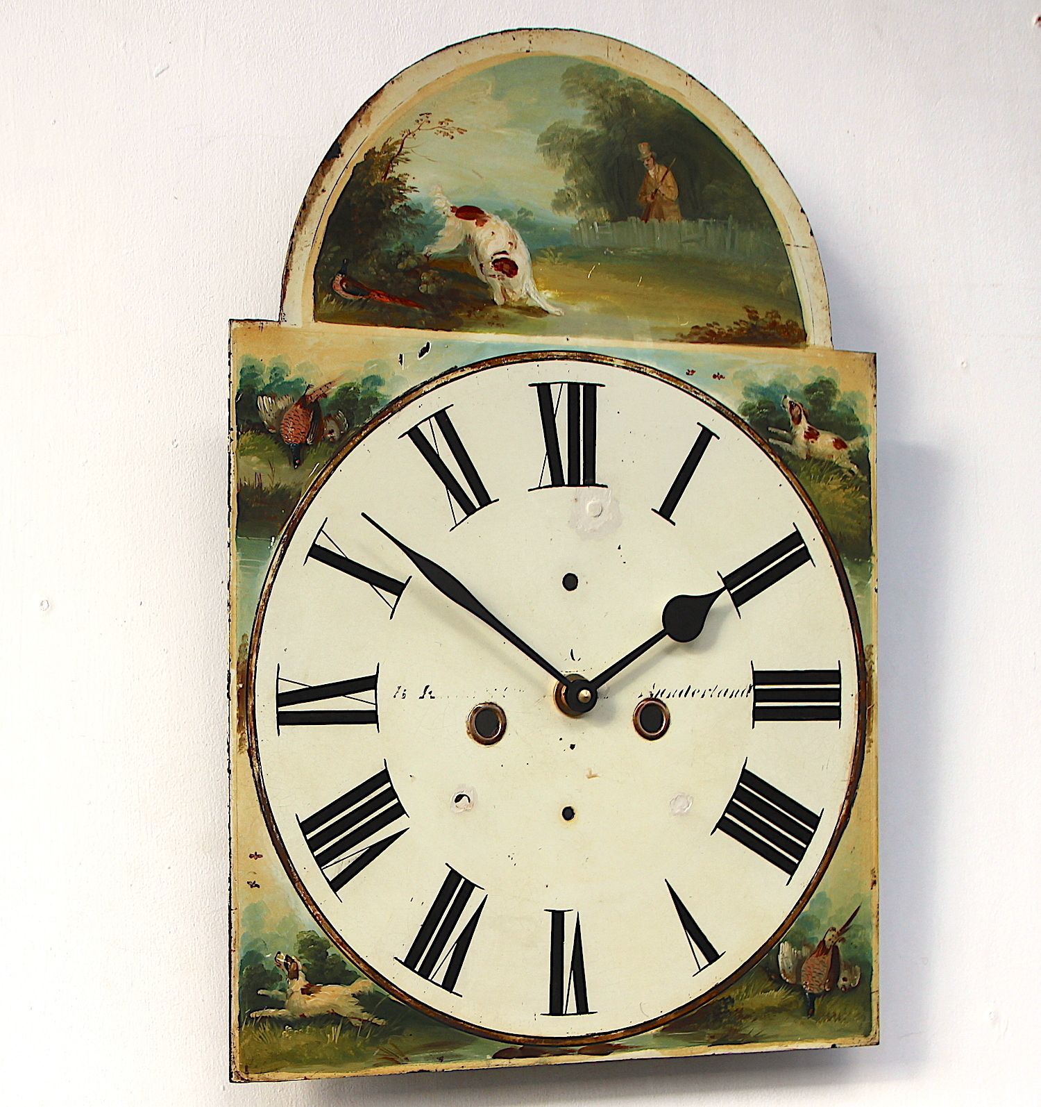 Original 18th Century Iron Grandfather/Longcase Clock Dial. Fully Guaranteed. London Timepiece