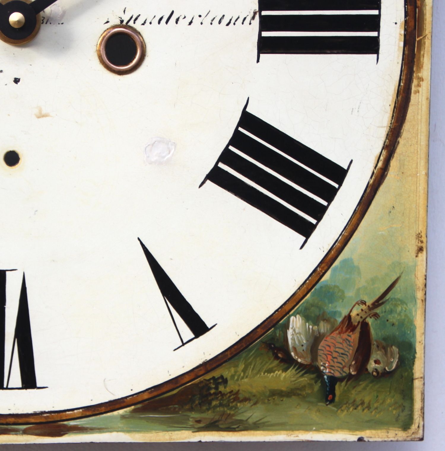 Original 18th Century Iron Grandfather/Longcase Clock Dial. Fully Guaranteed. London Timepiece photo vinterior