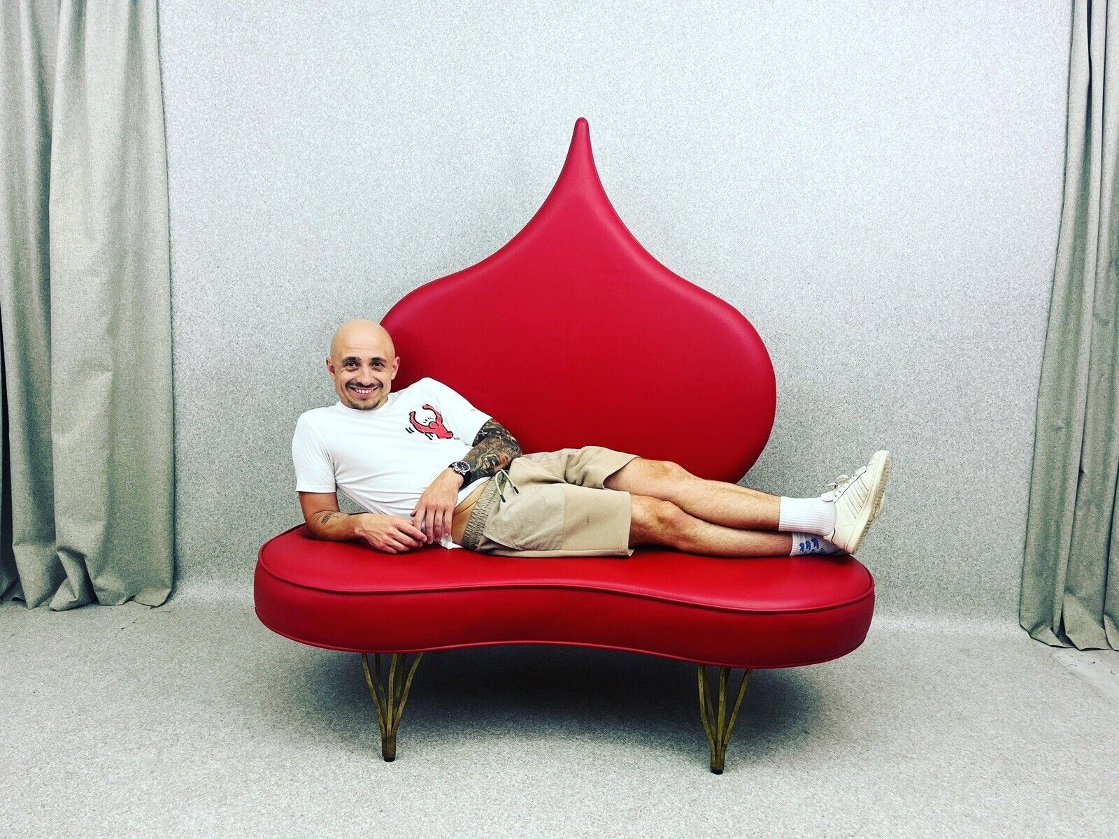 Sofa Italy Red Leather Fiammette Heart Bedroom By Domusnova photo furniture