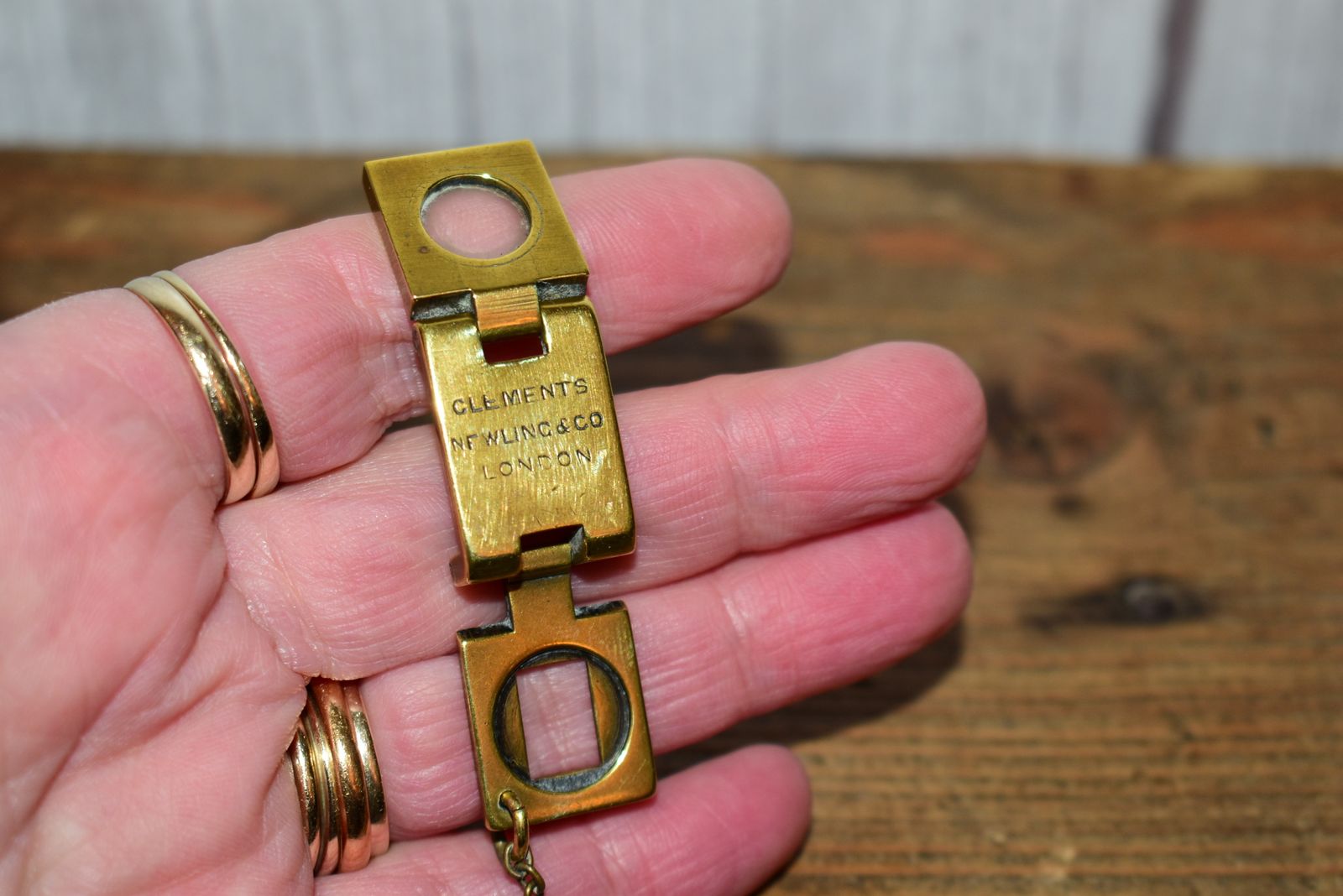 Home Decor Antique Thread Linen Counter   Beautiful Miniature Fob Accessory Clement Newling & Co 1890s photo