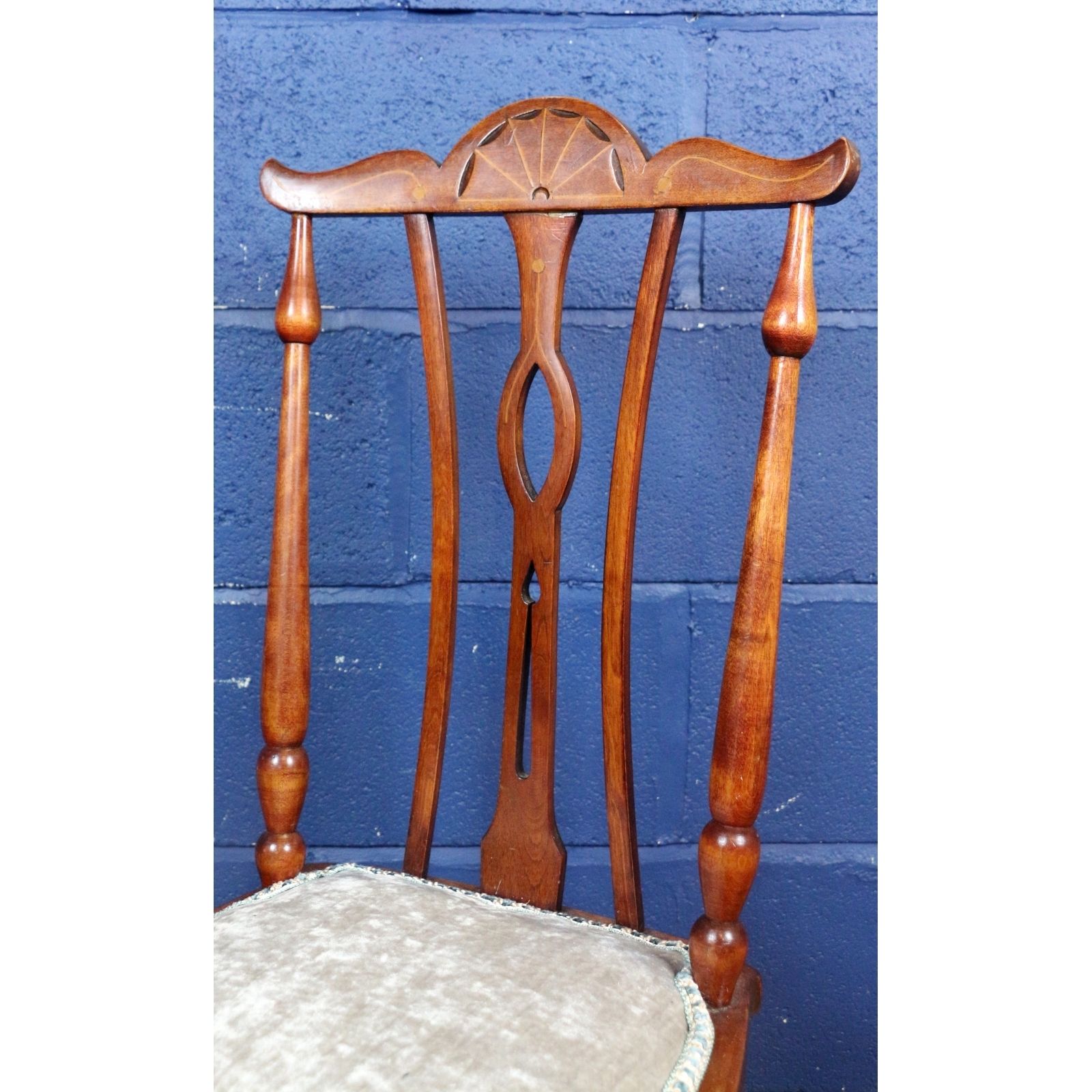 A C19th Arts And Crafts Carved And Turned Ash Bedroom Side Chair photo furniture