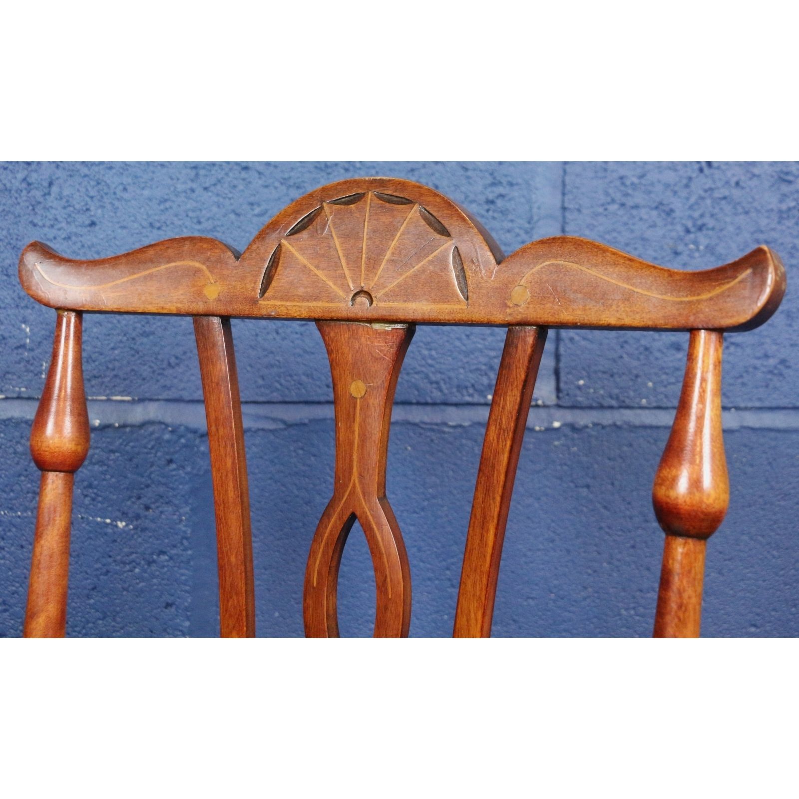 A C19th Arts And Crafts Carved And Turned Ash Bedroom Side Chair photo for sale