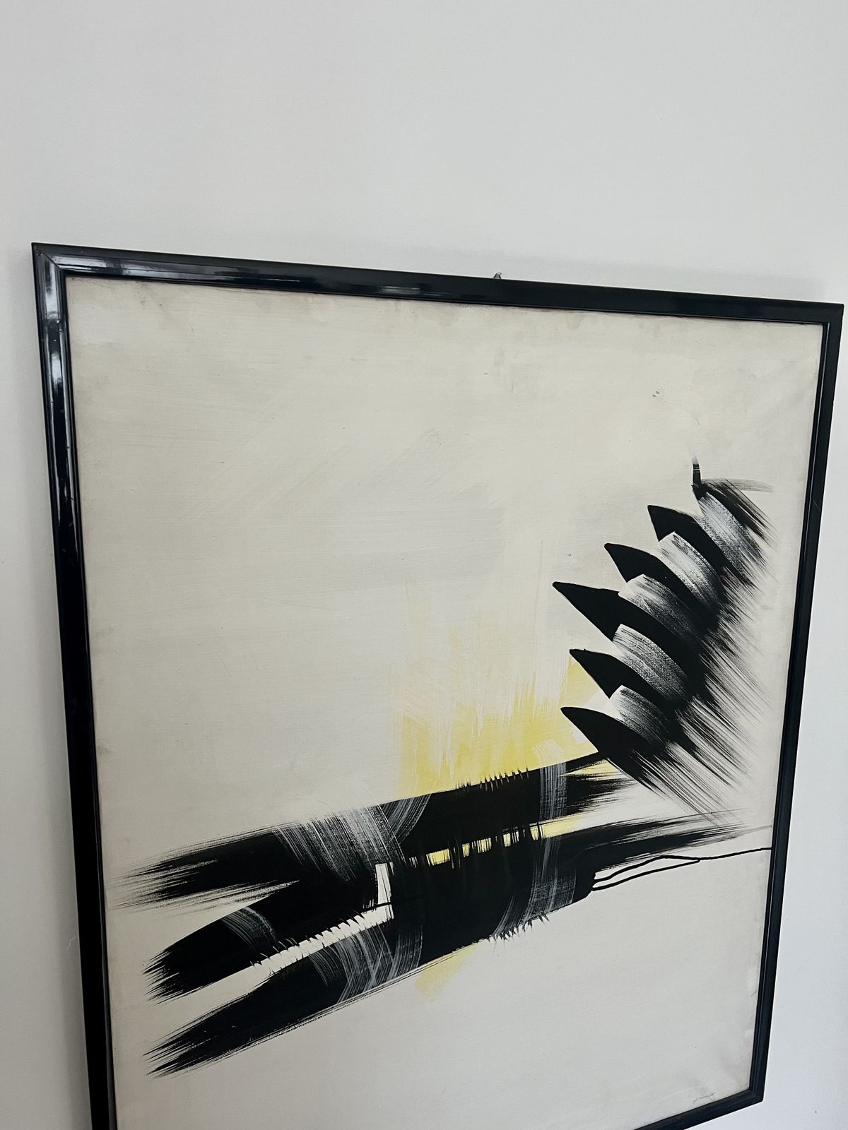Abstract Expressionist Framed Painting, Signed. Mid To Late 20th Century photo buy