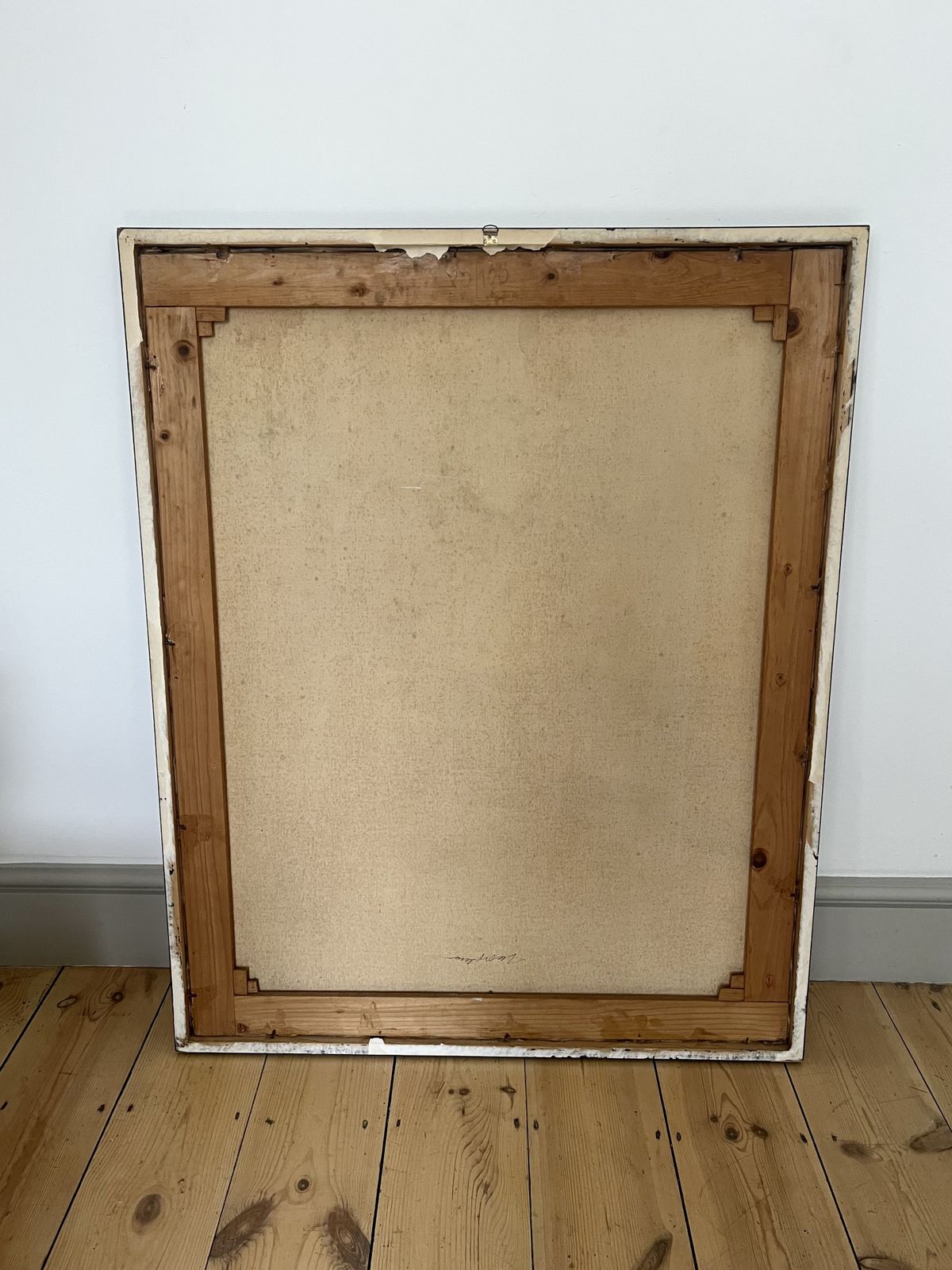 Art Abstract Expressionist Framed Painting, Signed. Mid To Late 20th Century photo