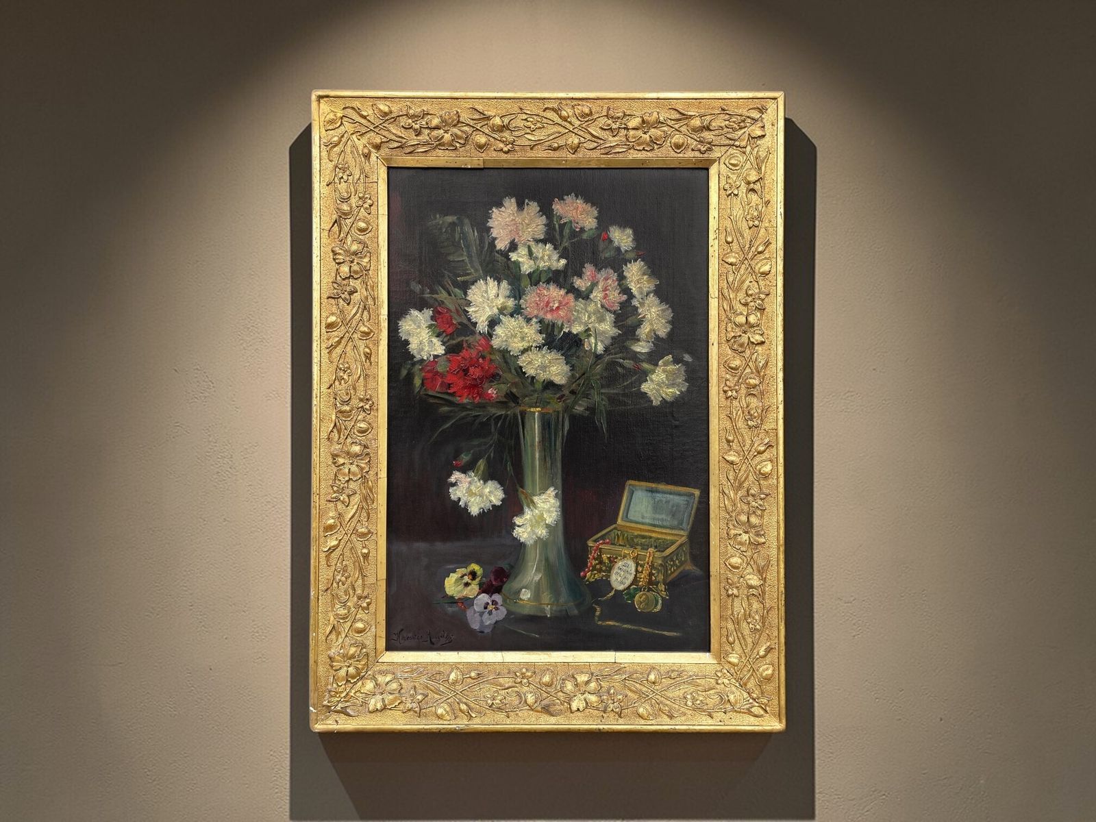 Bouquet Of Flowers, Kereztes Margit Oil On Canvas photo for sale