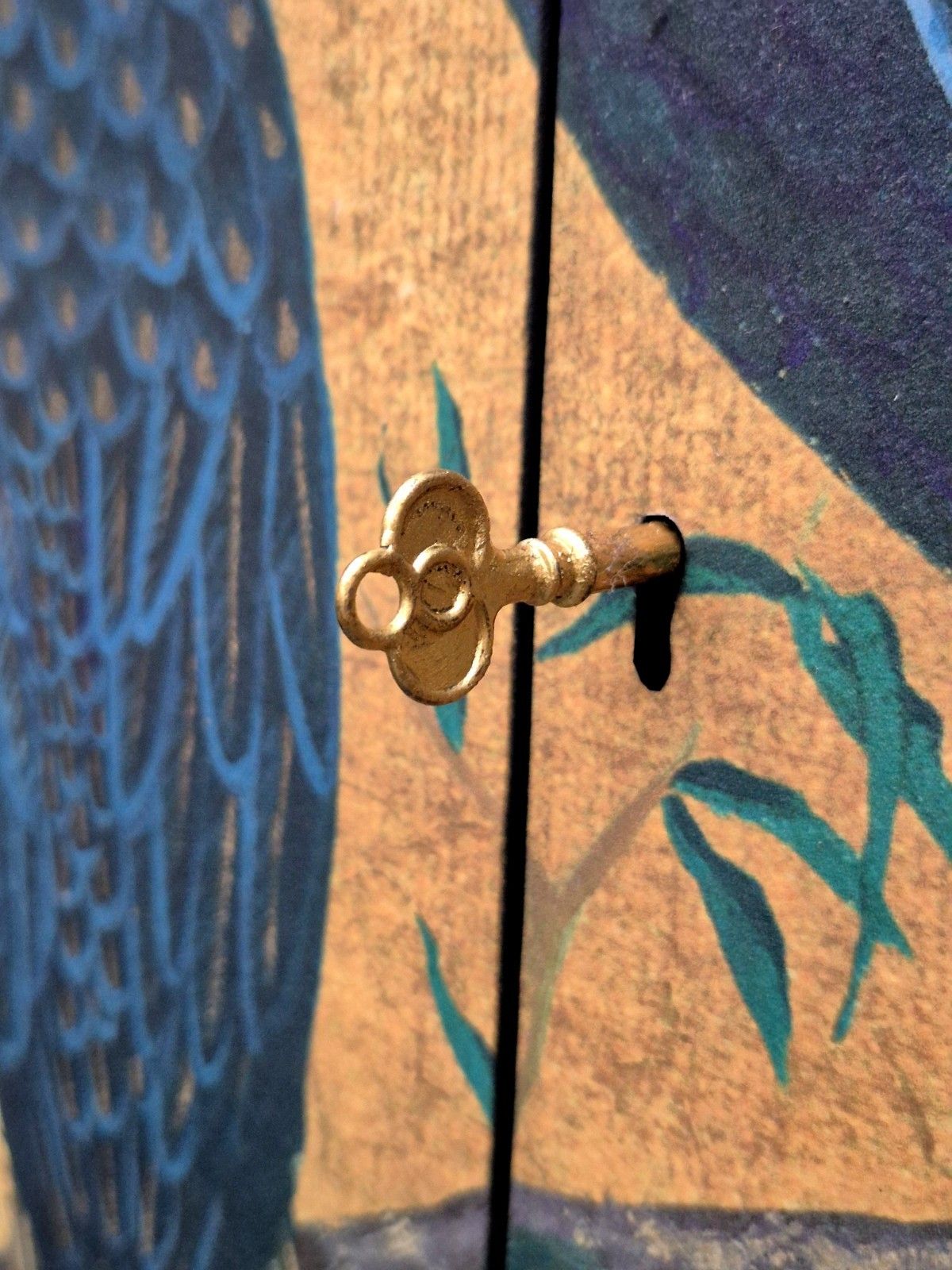 Luxury Upcycled Vintage Cocktail Cabinet With Edo Chinoiserie Decoupage photo buy