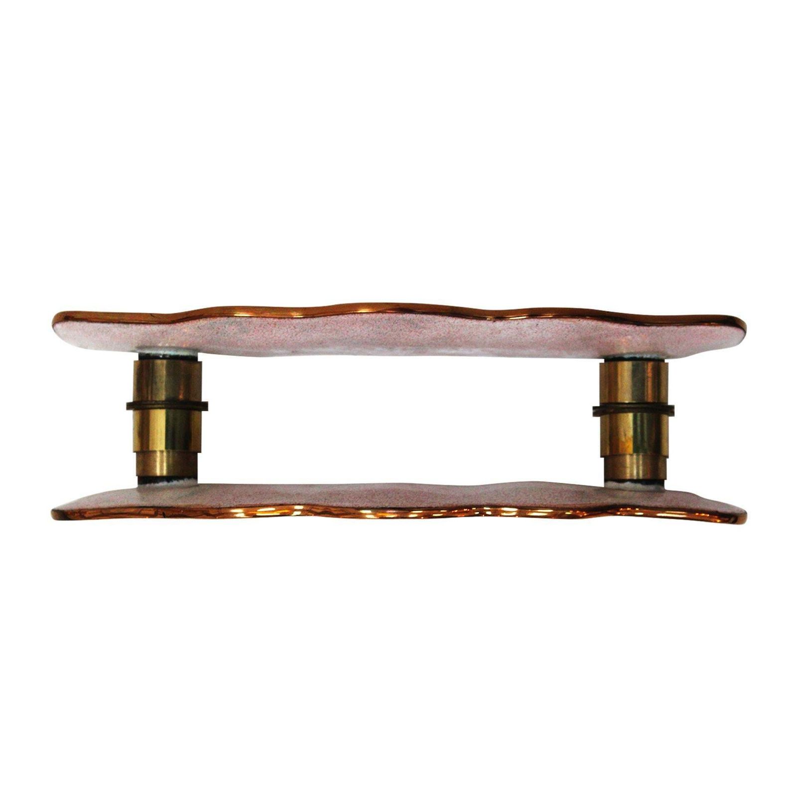Italian Mid Century Door Handle Paolo De Poli Blue Gio Ponti Enameled Copper 1950s photo vinterior