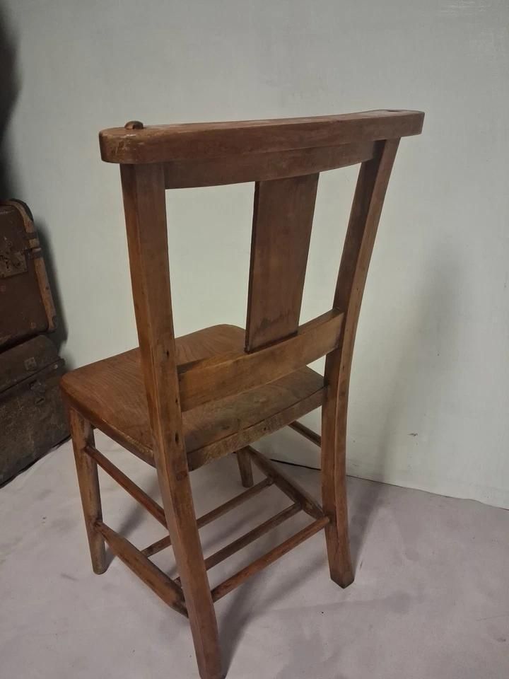 Vintage Victorian Style Elm & Beach Church Chapel Chair From A Welsh Chapel photo Furniture