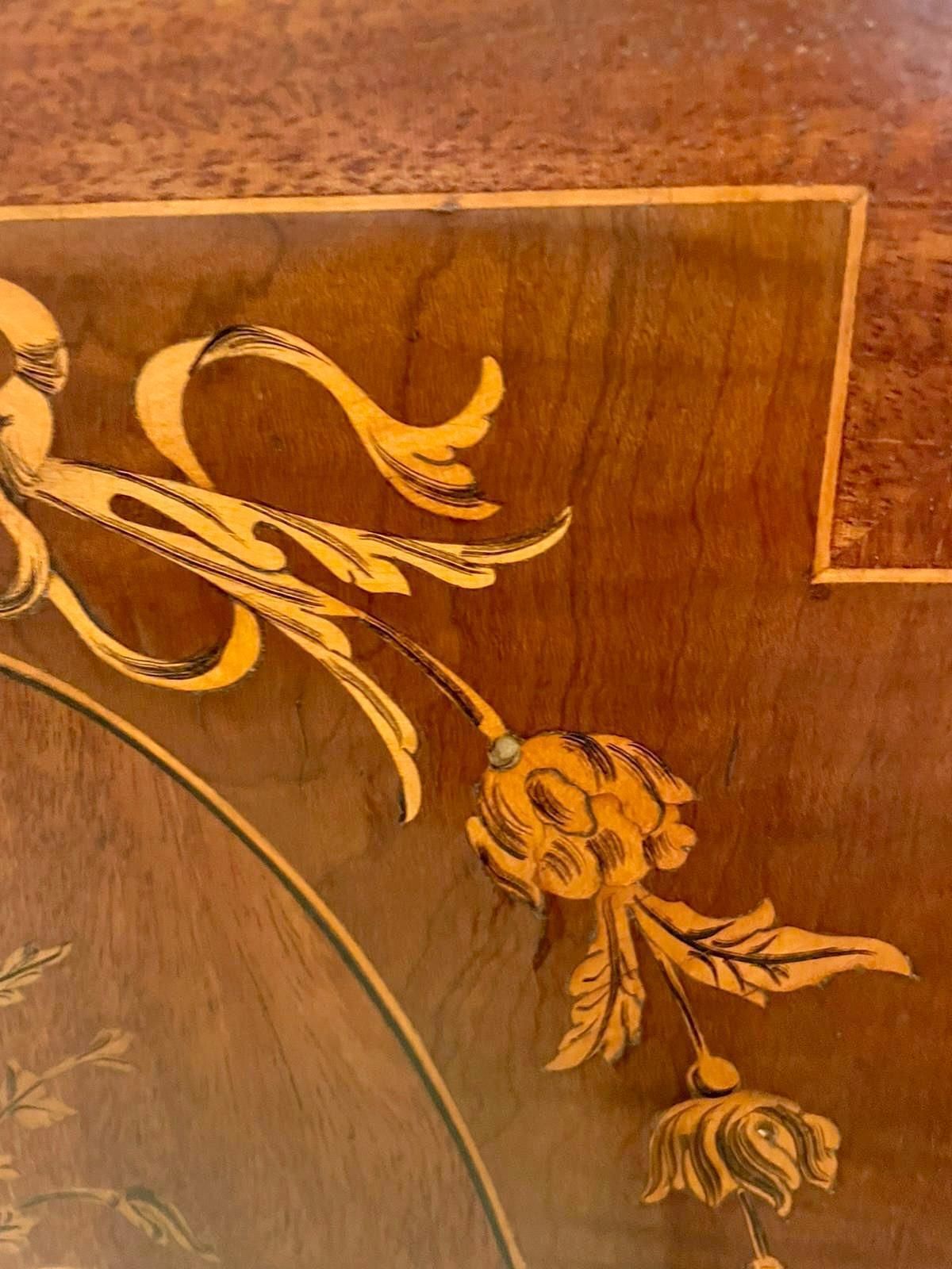 Quality 19th Century Mahogany Inlaid Marquetry Sideboard By Hewetsons, London photo buy