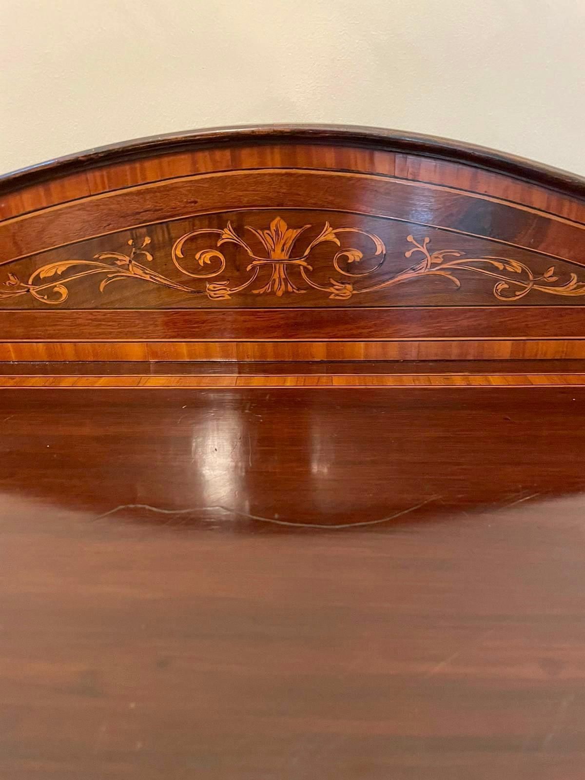 5850.0 Quality 19th Century Mahogany Inlaid Marquetry Sideboard By Hewetsons, London photo