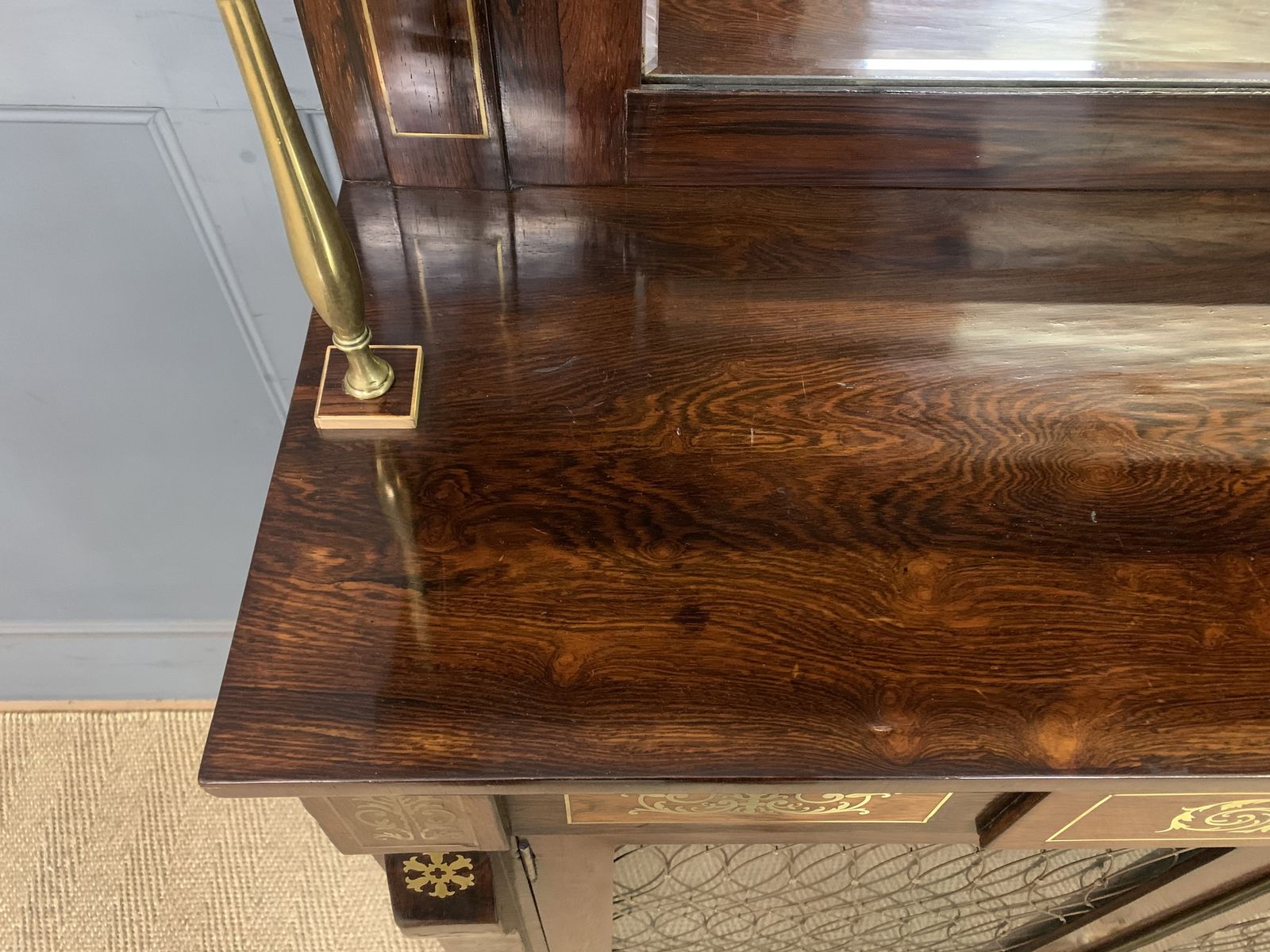 Brass Inlaid Regency Rosewood Chiffonier photo 3150.0