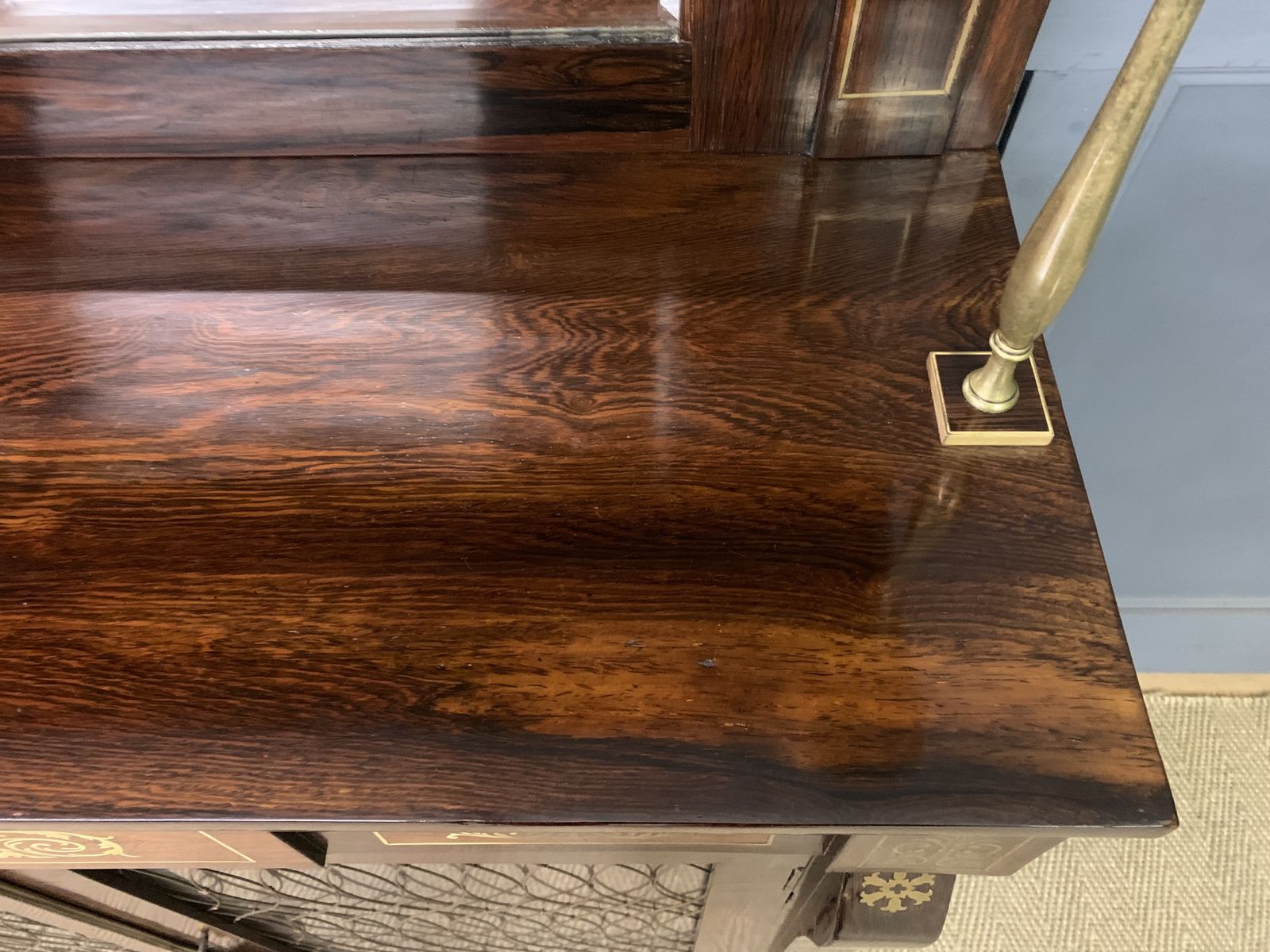 Brass Inlaid Regency Rosewood Chiffonier photo vinterior